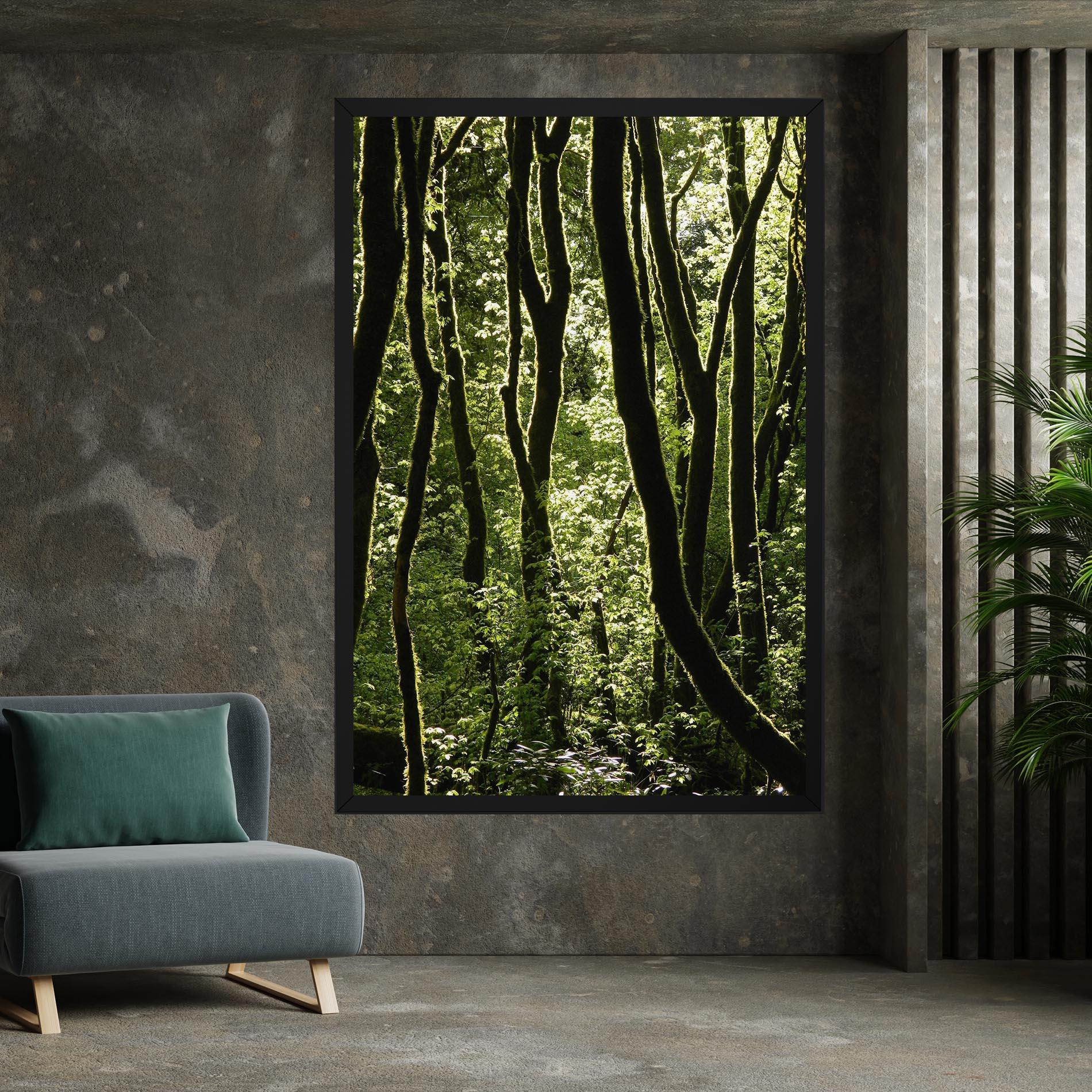 Tablou Canvas Forest Black Trees mockup 7