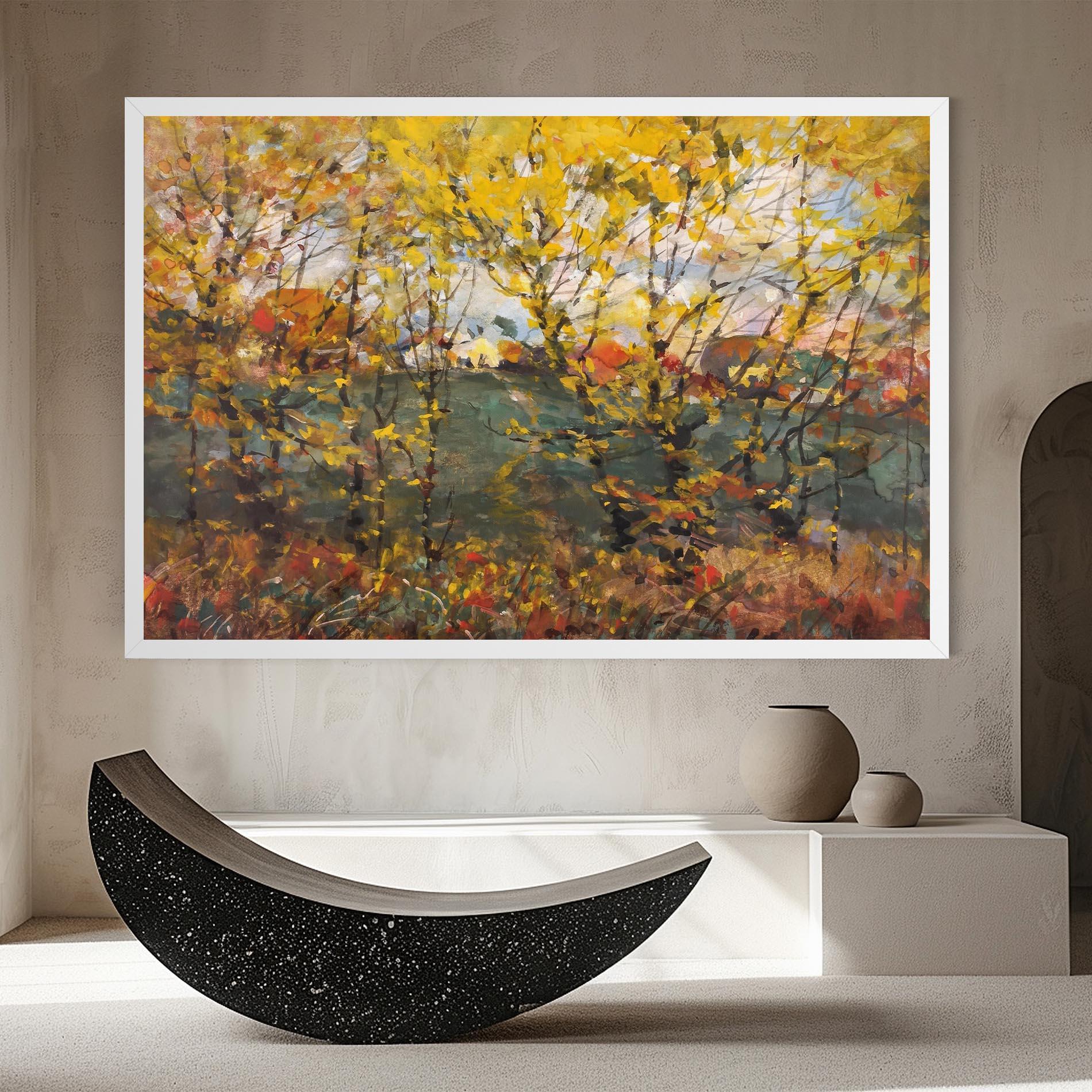 Tablou Canvas Autumn Painting Tree mockup 8