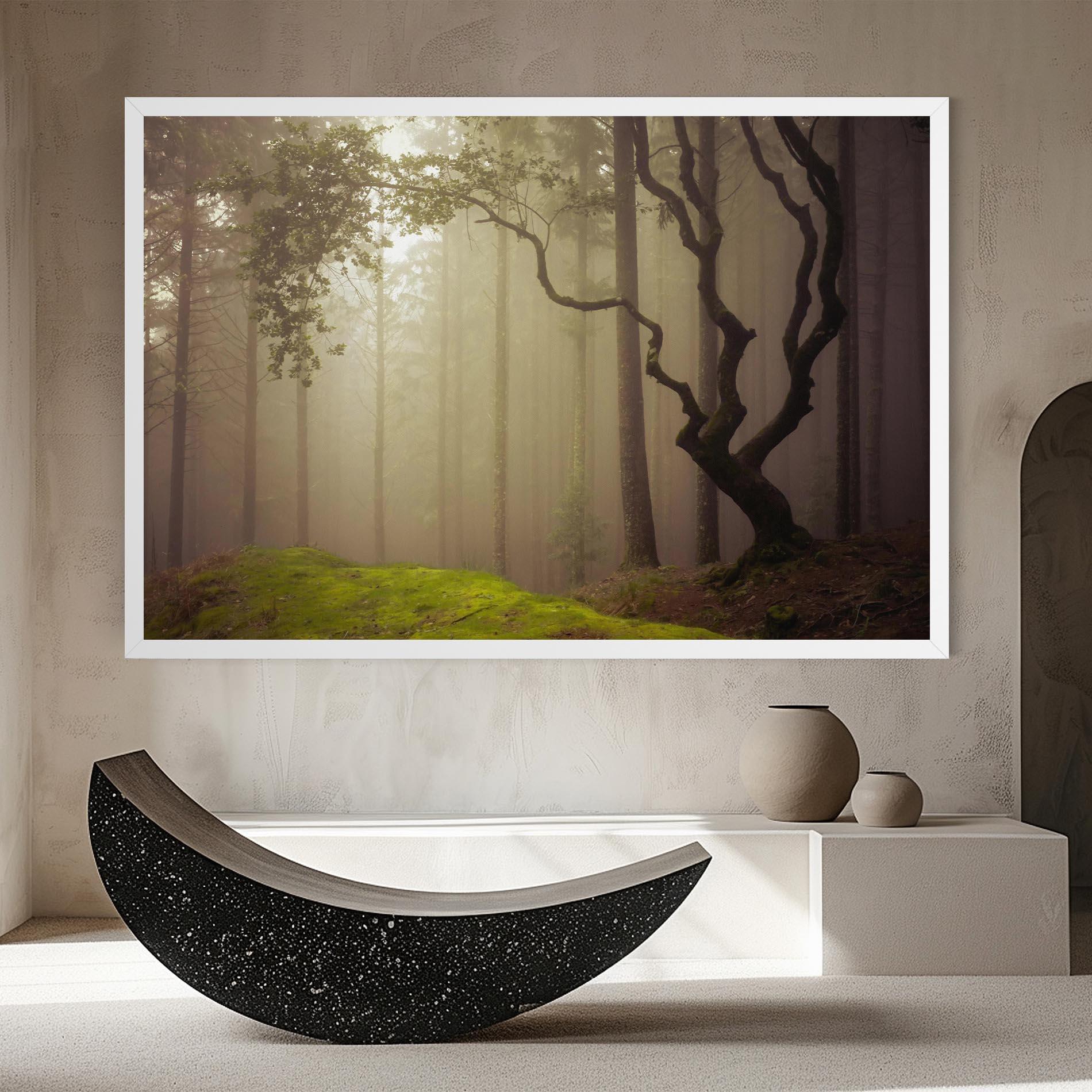 Tablou Canvas Foggy Tree Art mockup 8