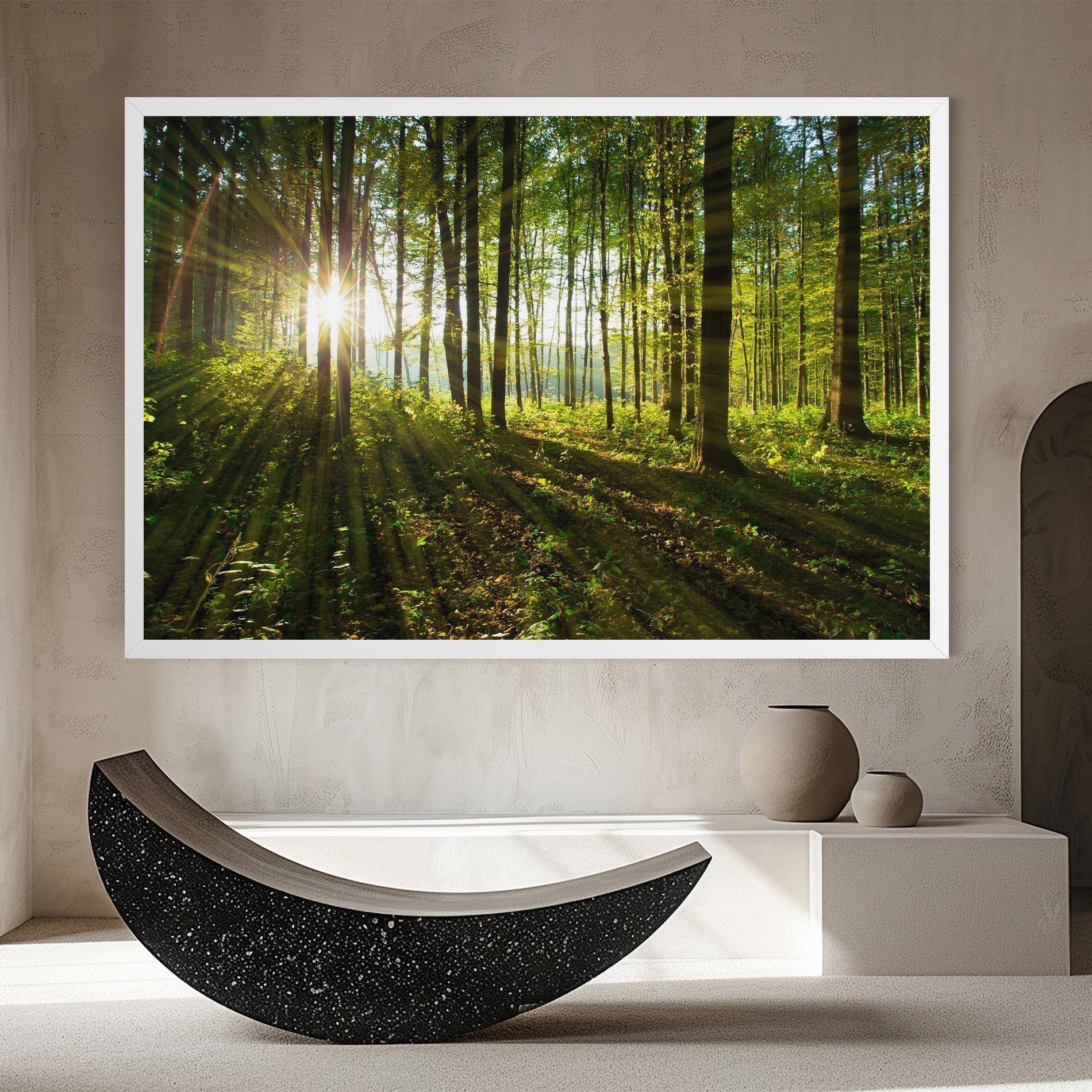 Tablou Canvas Green Light Forest mockup 8