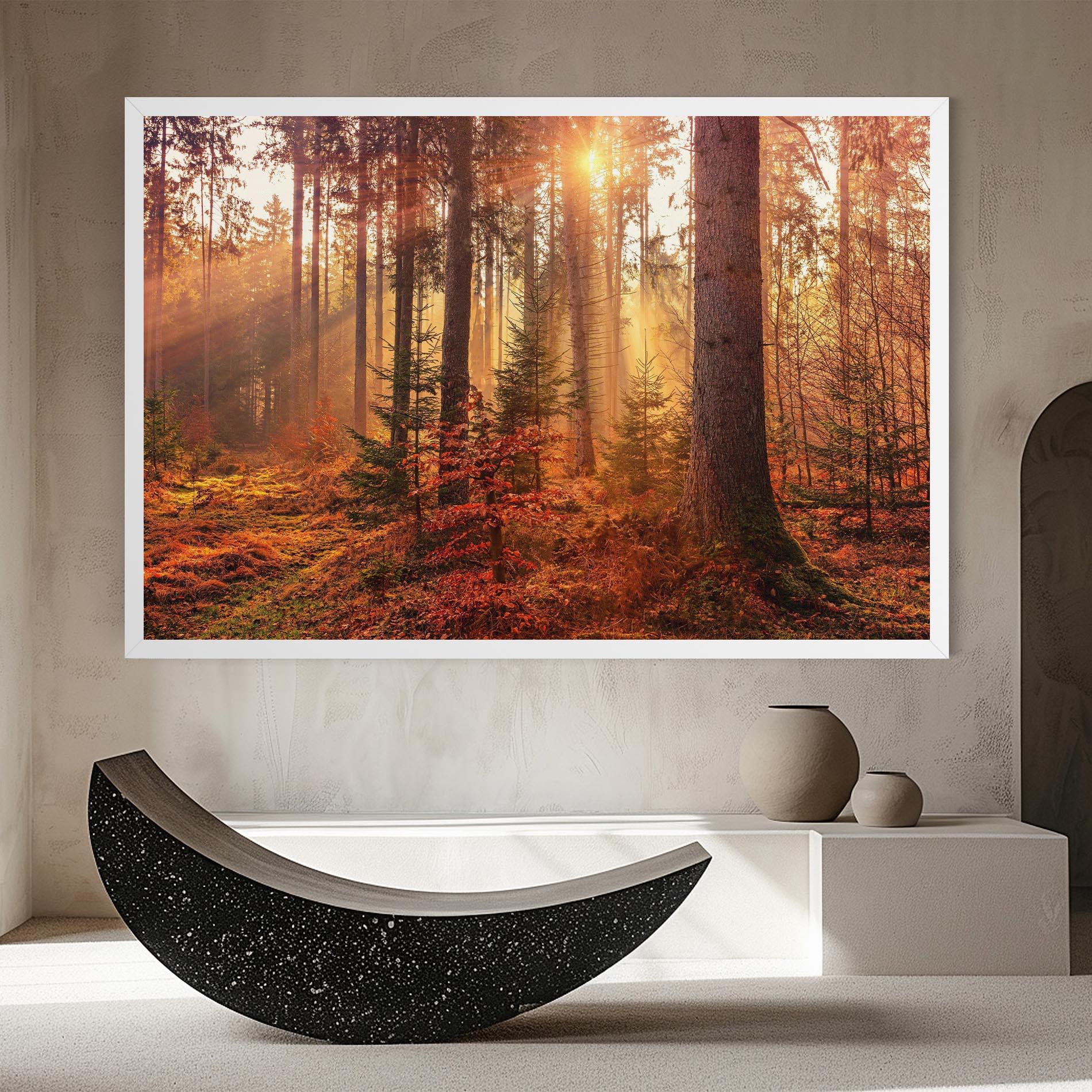 Tablou Canvas Orange Light Forest mockup 8