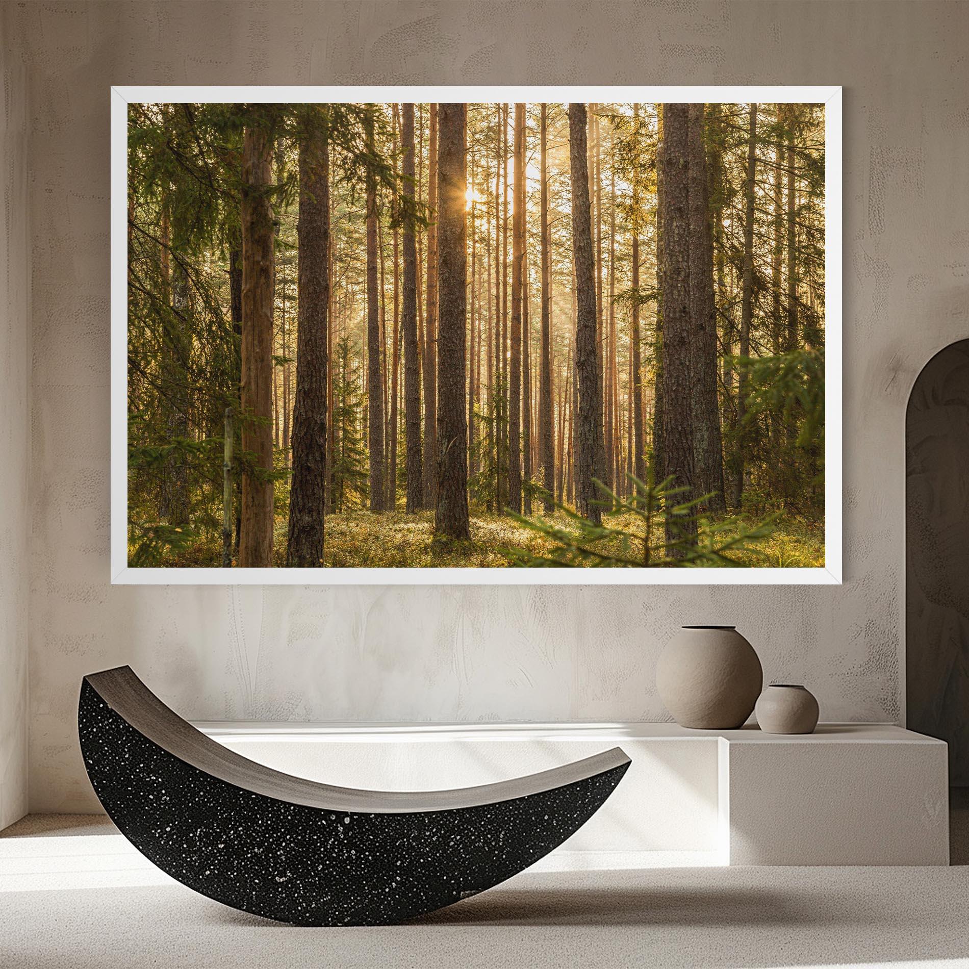 Tablou Canvas Sunrise Forest mockup 8