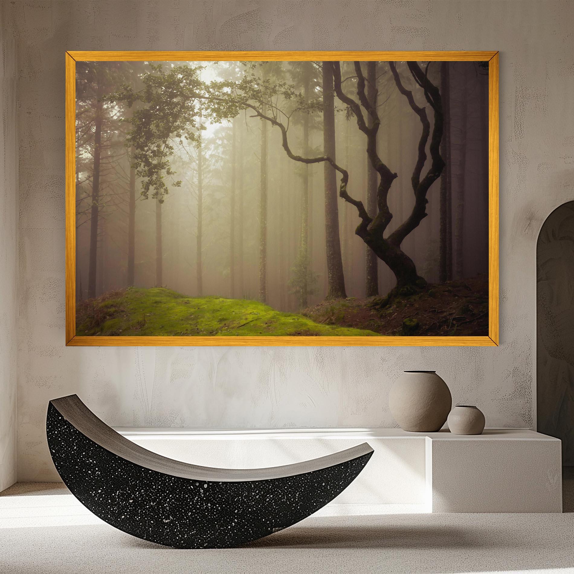 Tablou Canvas Foggy Tree Art mockup 8