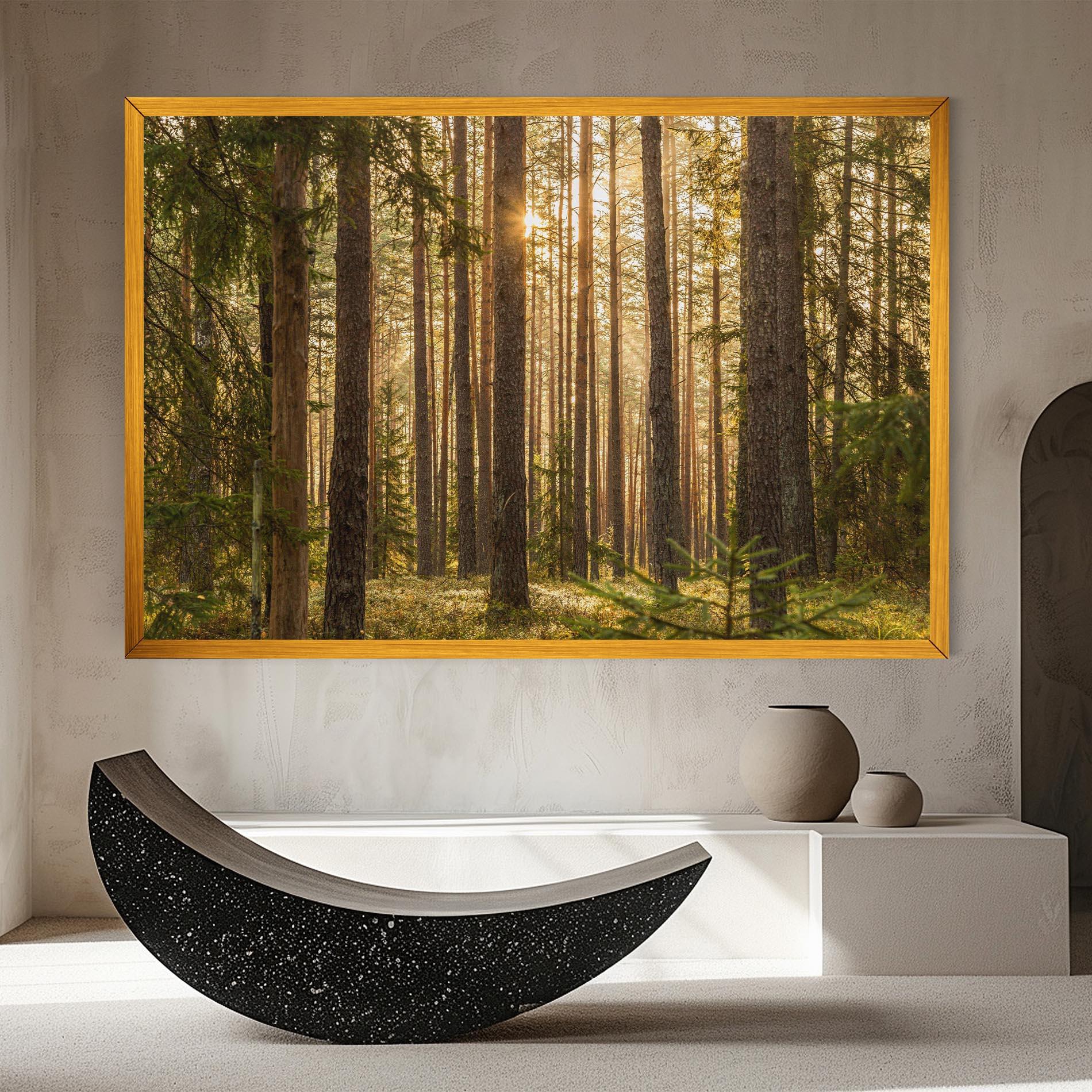 Tablou Canvas Sunrise Forest mockup 8