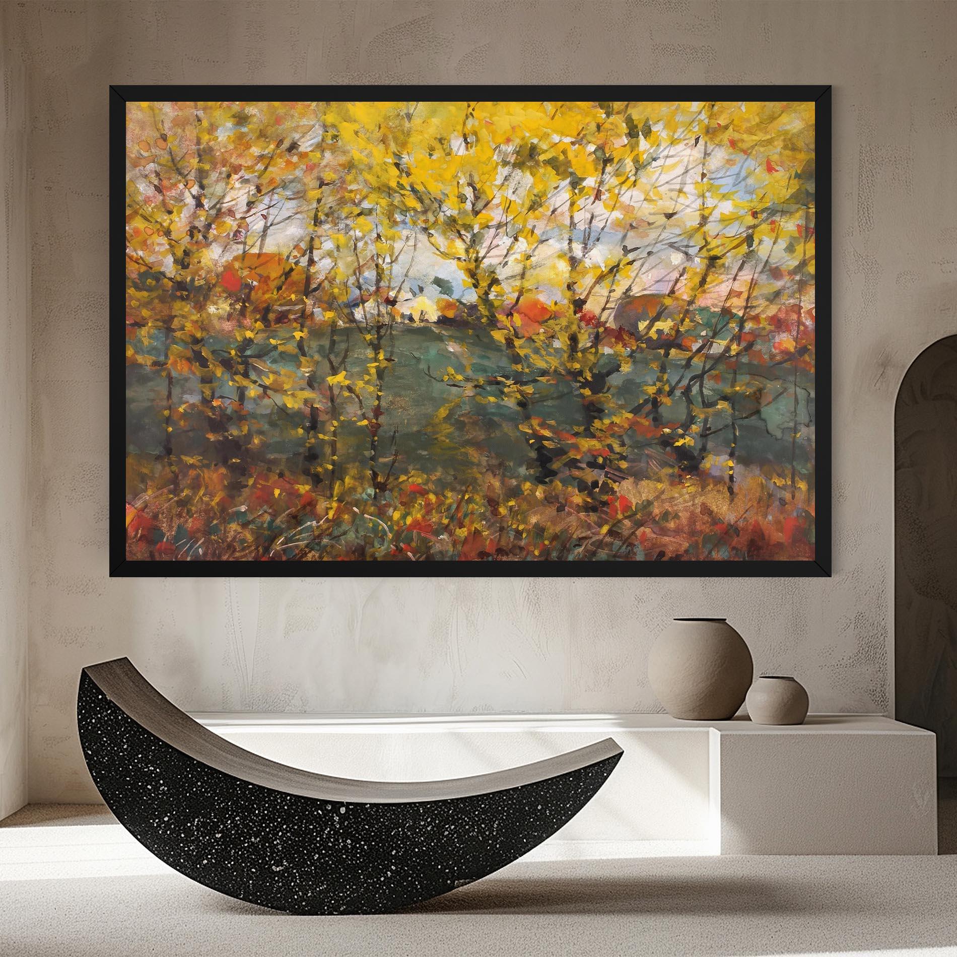Tablou Canvas Autumn Painting Tree mockup 8
