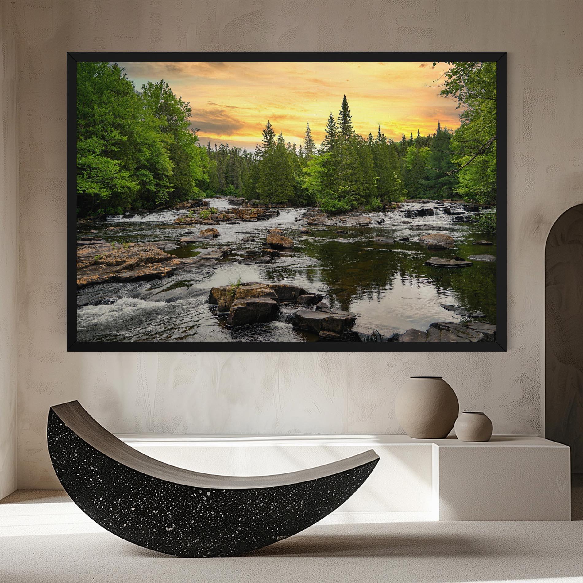 Tablou Canvas Small River Forest mockup 8