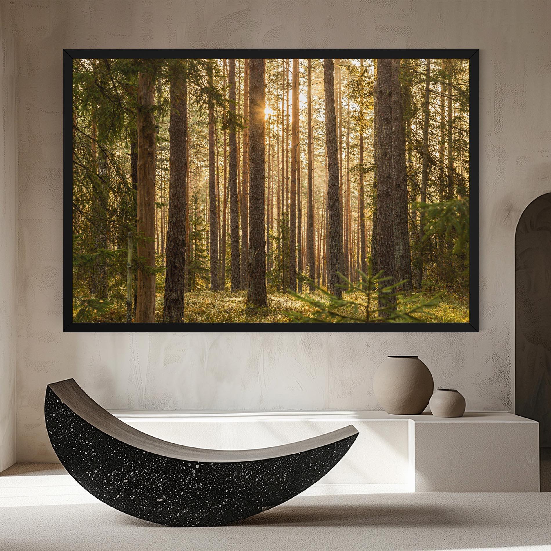 Tablou Canvas Sunrise Forest mockup 8