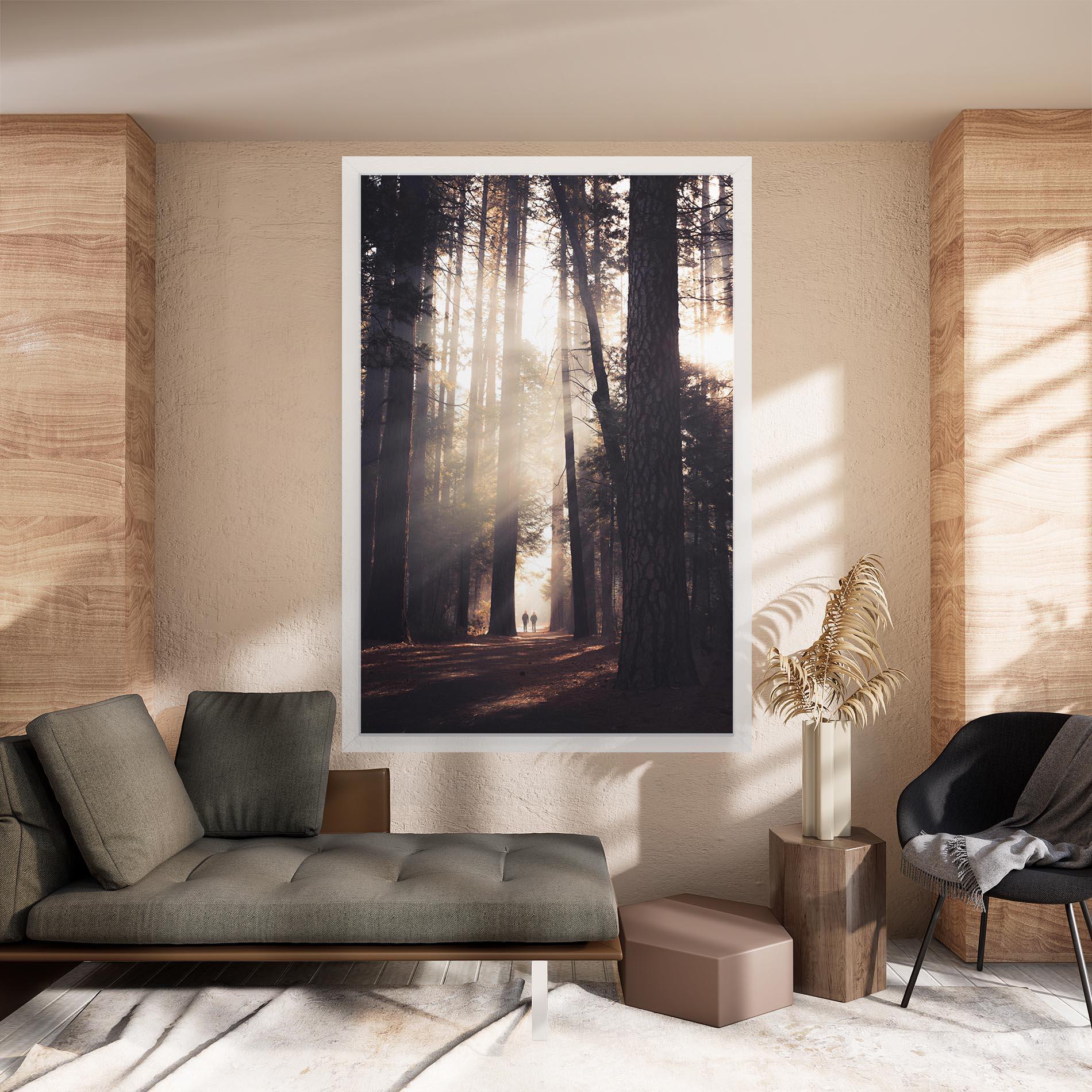 Tablou Canvas Foggy Couple Forest mockup 8