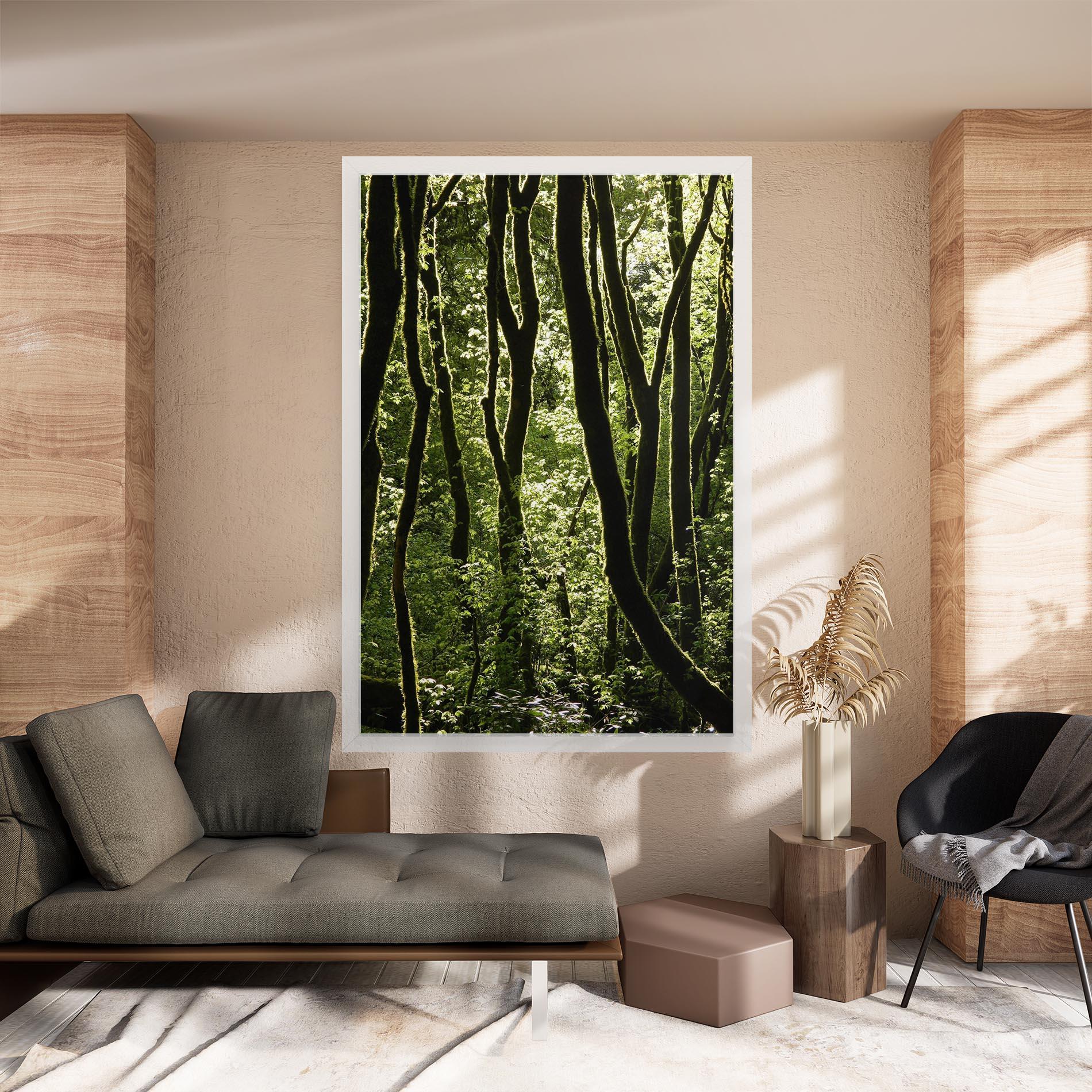 Tablou Canvas Forest Black Trees mockup 8