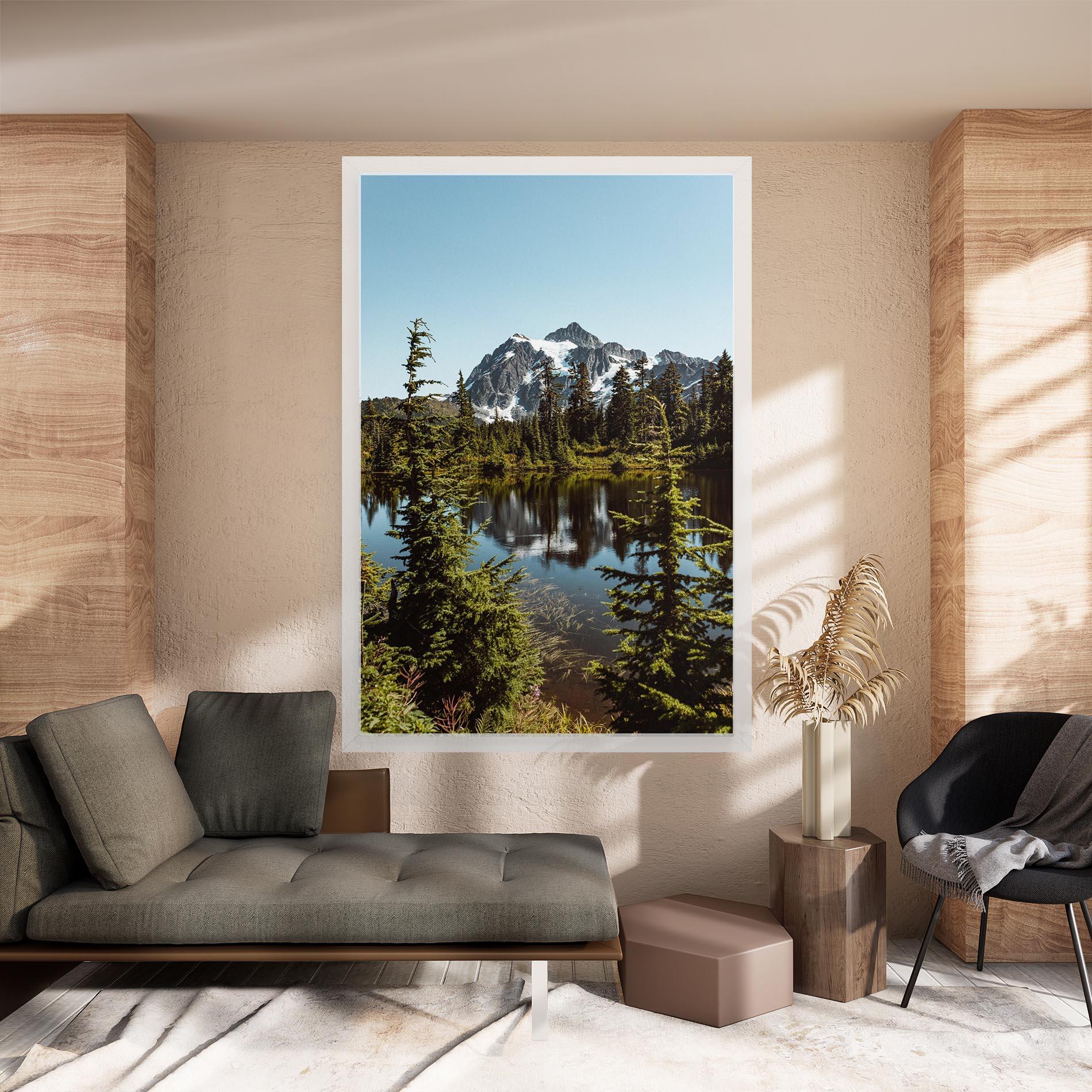 Tablou Canvas Forest Snow Mountain mockup 8