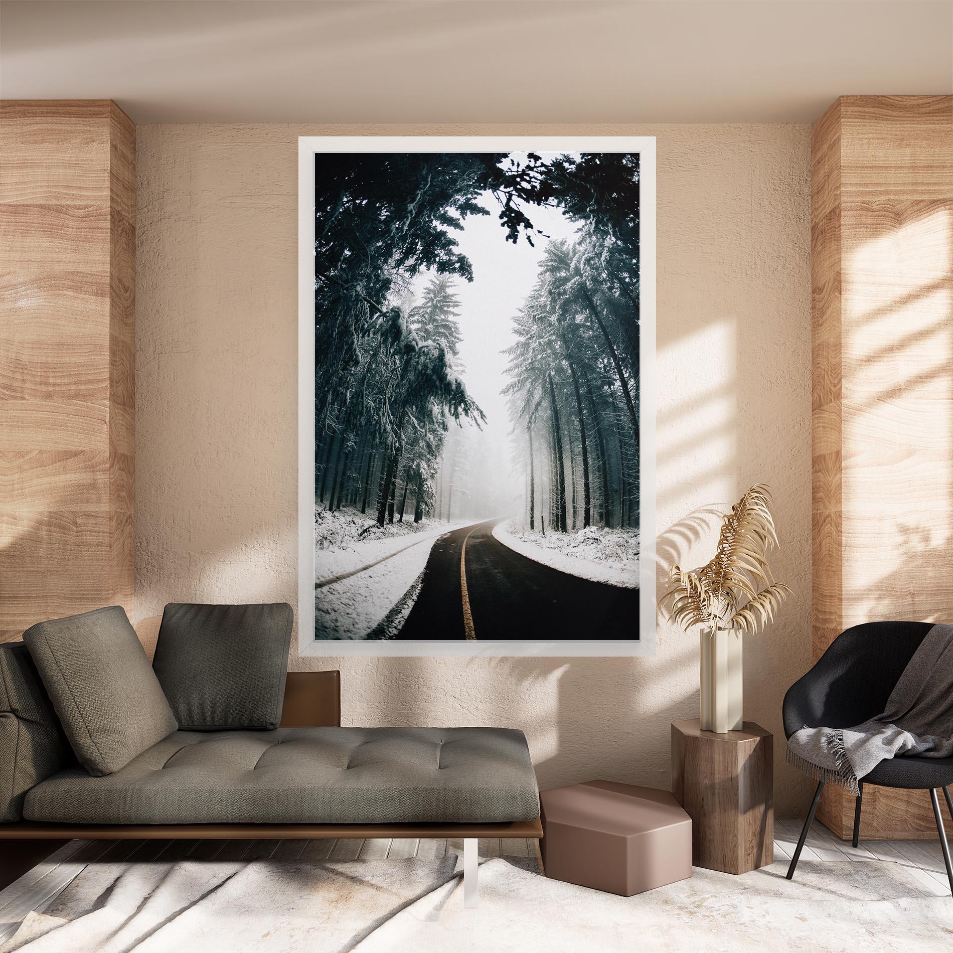 Tablou Canvas Snow Road Dorest mockup 8