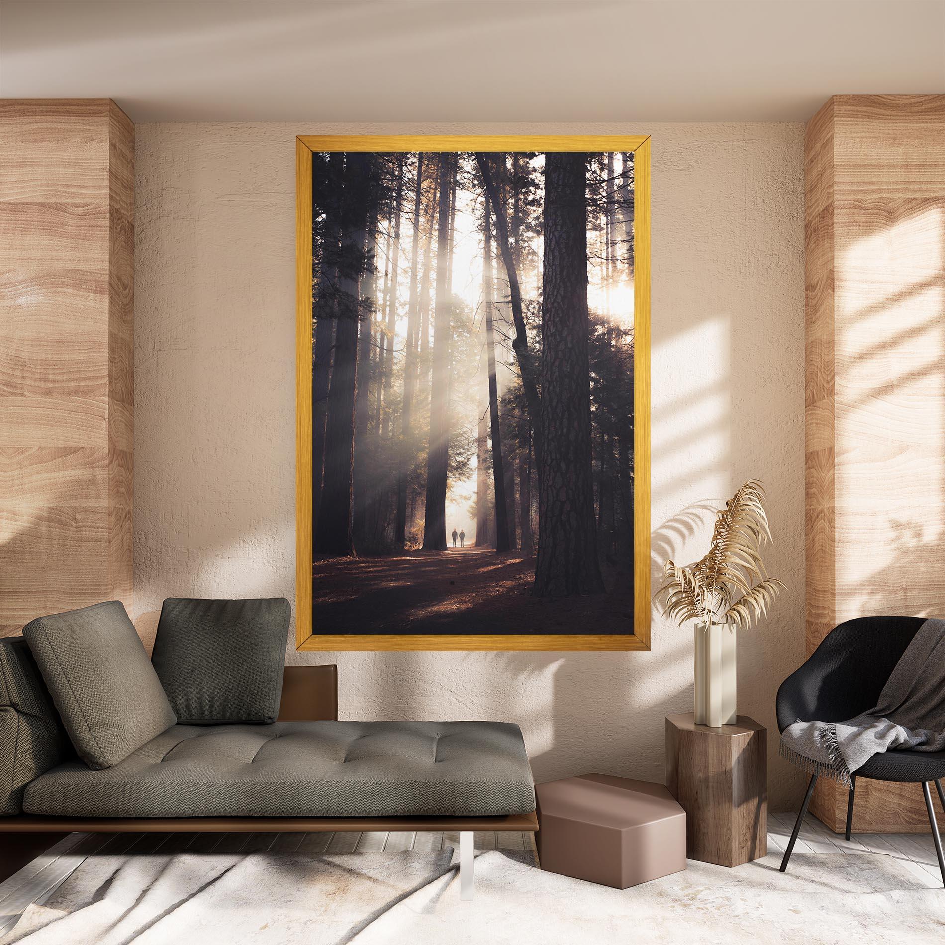Tablou Canvas Foggy Couple Forest mockup 8