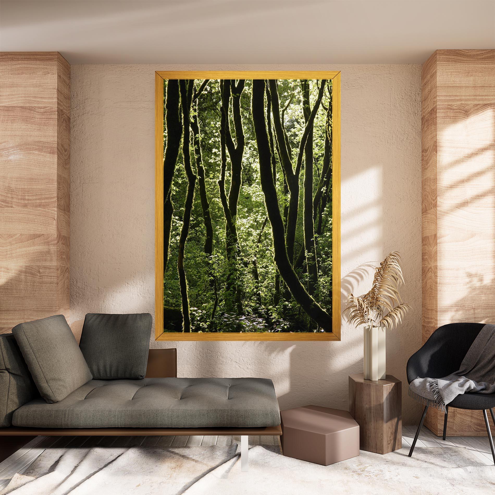 Tablou Canvas Forest Black Trees mockup 8