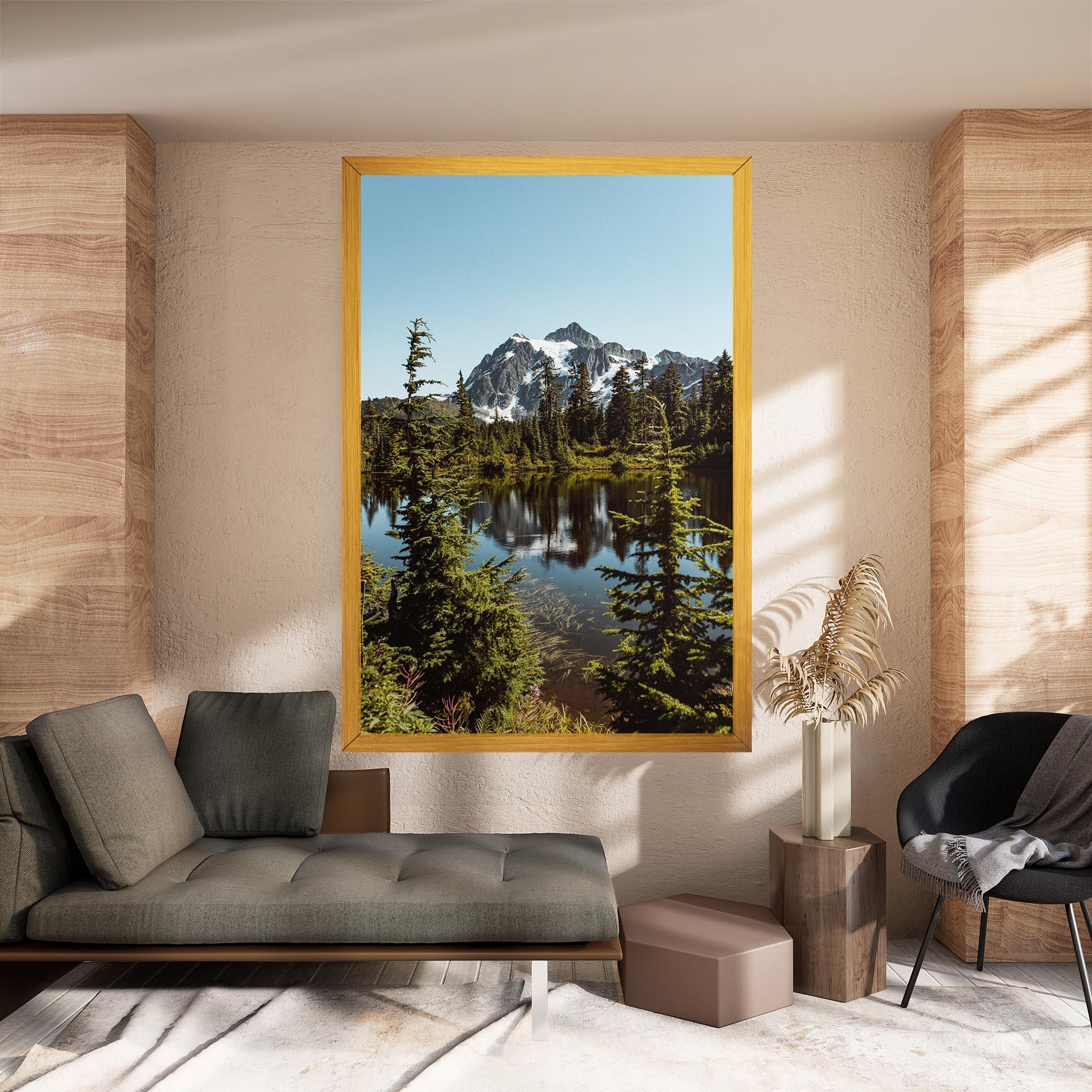 Tablou Canvas Forest Snow Mountain mockup 8