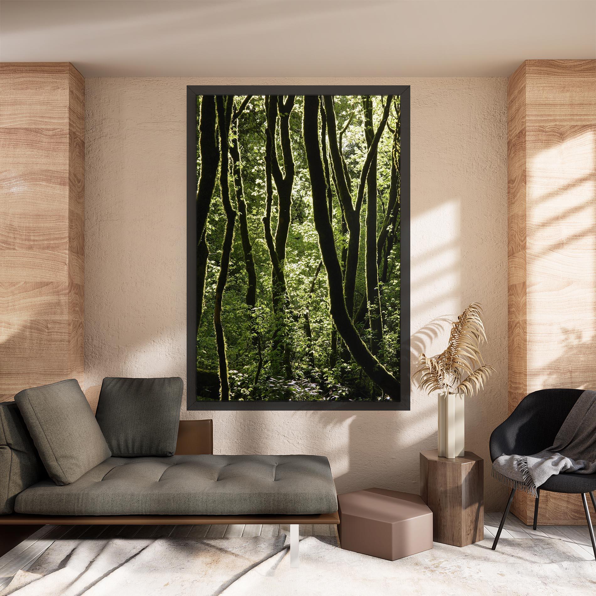 Tablou Canvas Forest Black Trees mockup 8