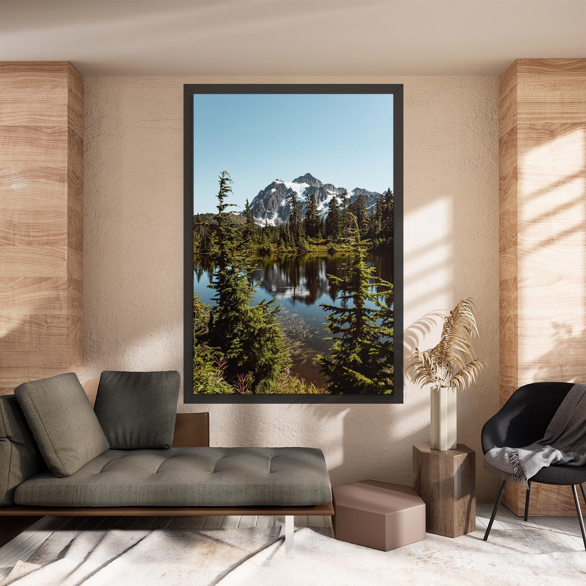 Tablou Canvas Forest Snow Mountain mockup 8