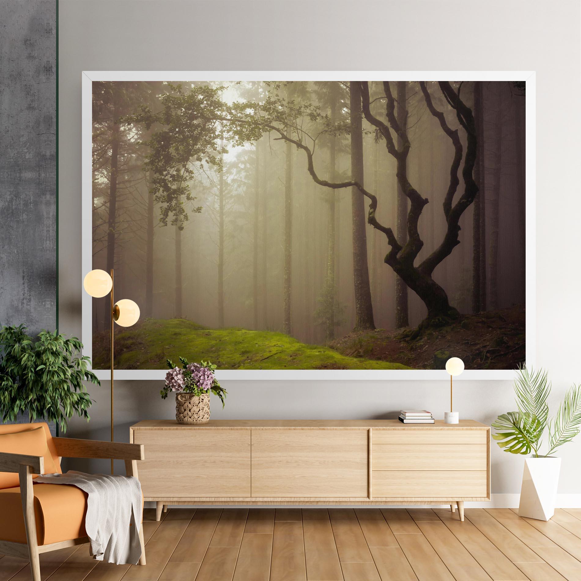 Tablou Canvas Foggy Tree Art mockup 9