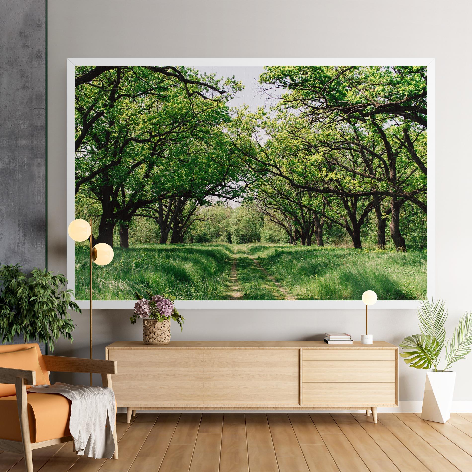 Tablou Canvas Forest Green Path mockup 9