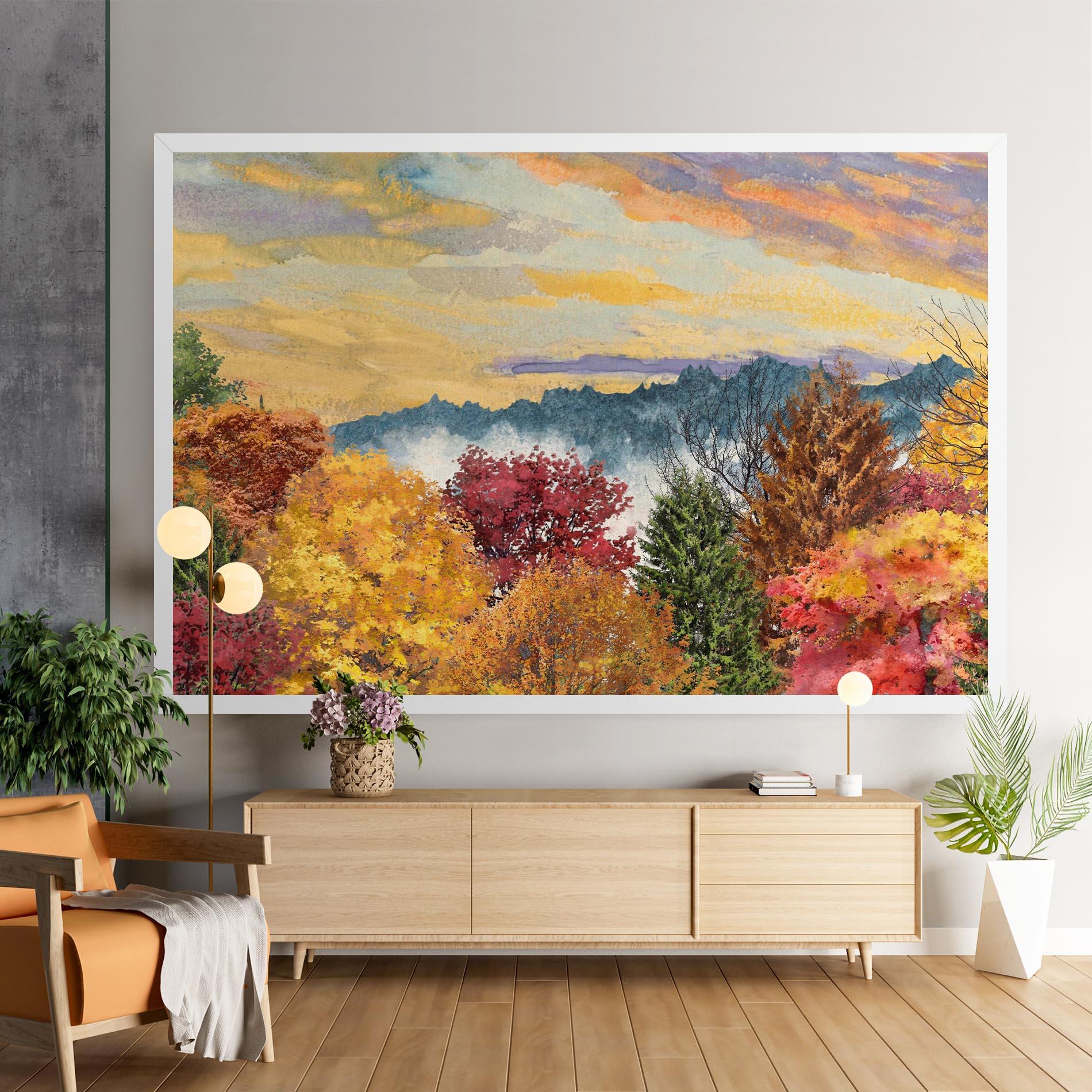 Tablou Canvas Mix Color Trees mockup 9