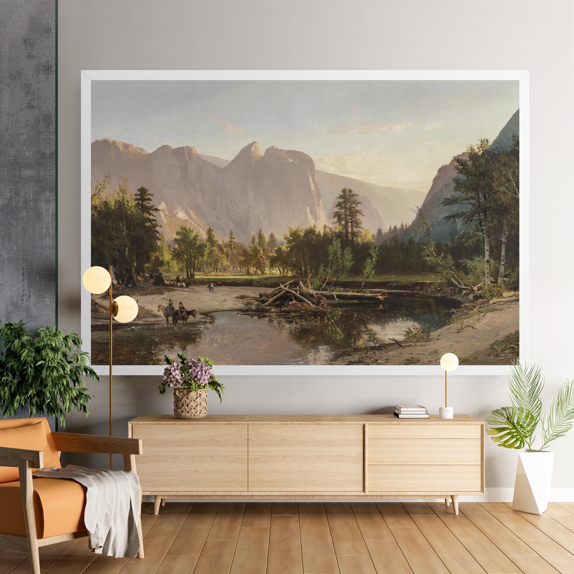 Tablou Canvas Small Lake Forest mockup 9