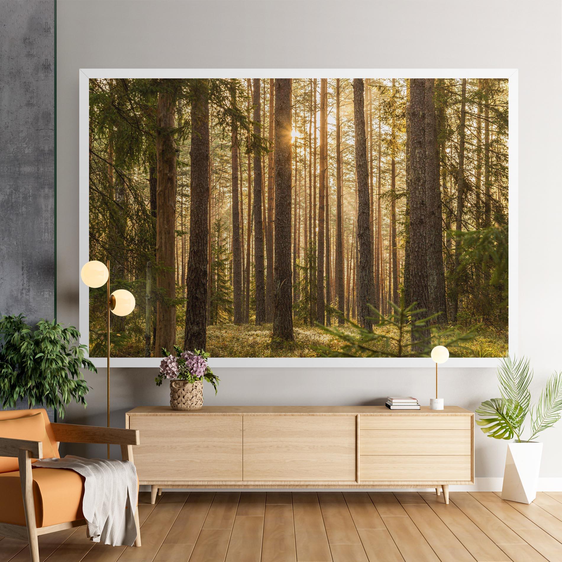 Tablou Canvas Sunrise Forest mockup 9