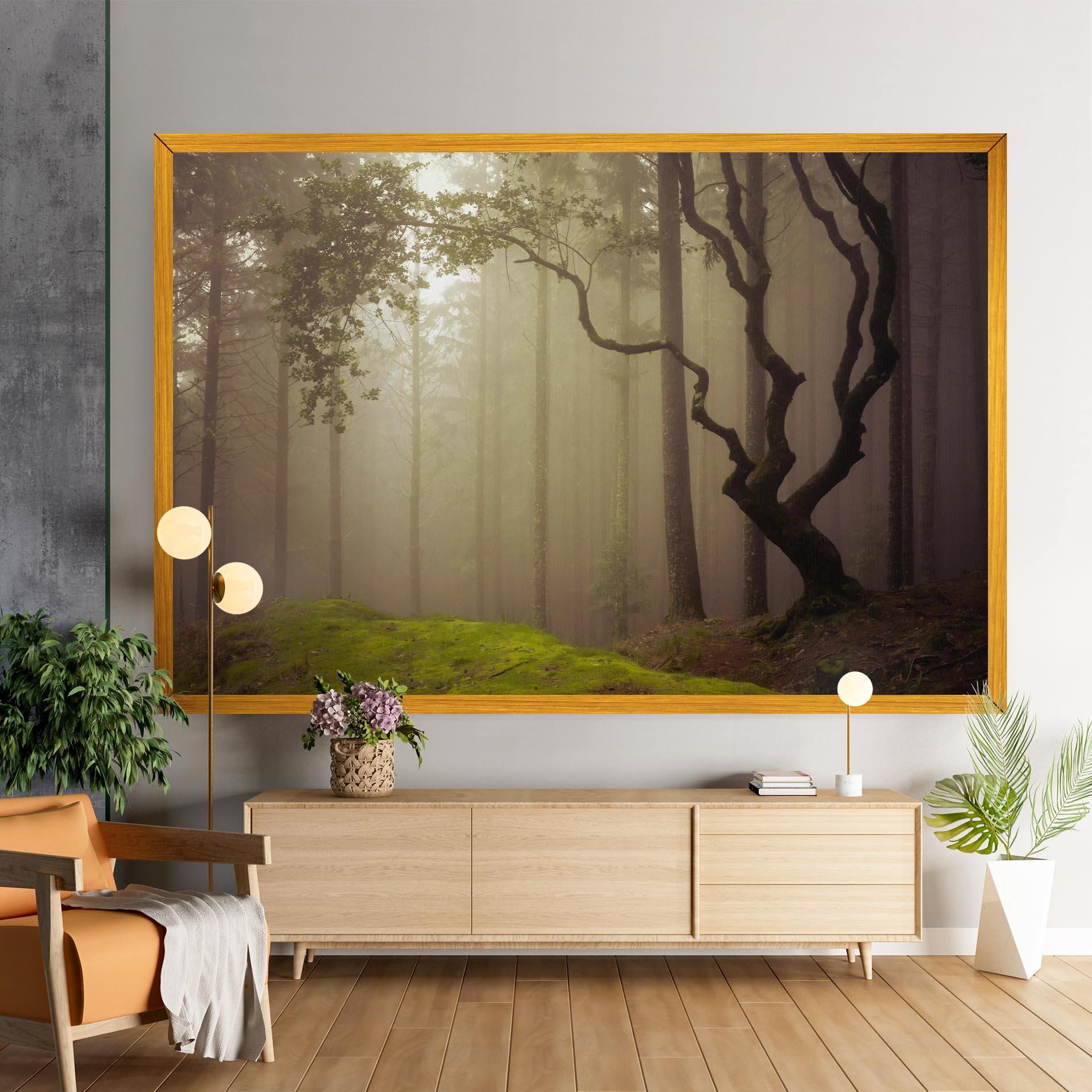 Tablou Canvas Foggy Tree Art mockup 9