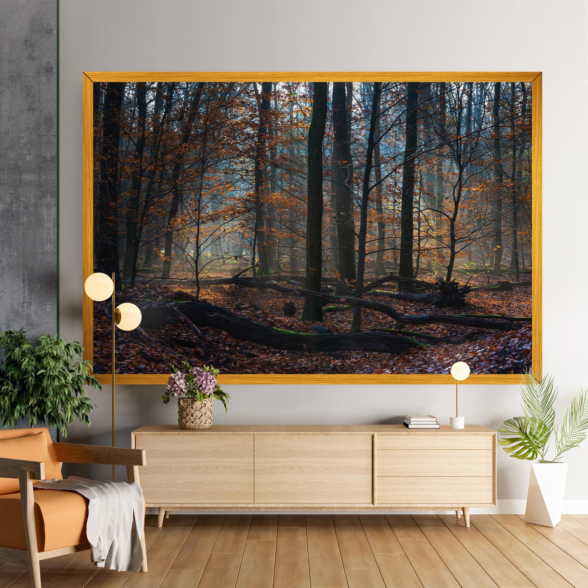 Tablou Canvas Forest Autumn Day mockup 9