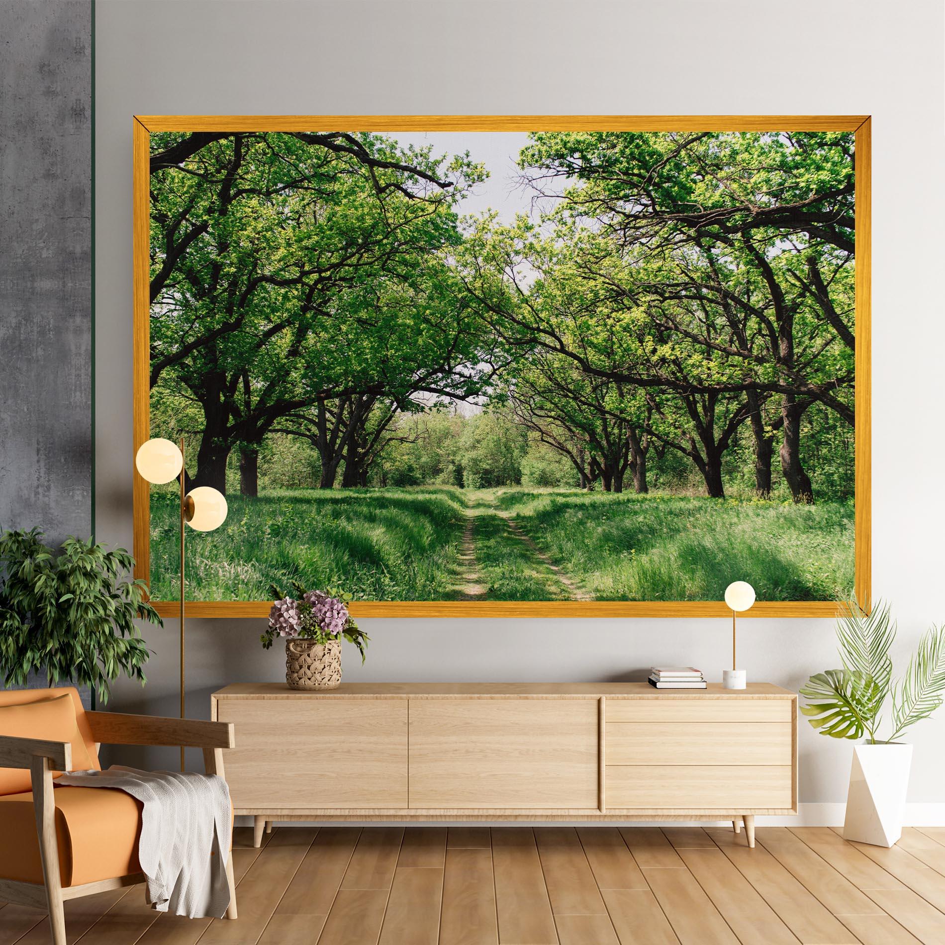 Tablou Canvas Forest Green Path mockup 9