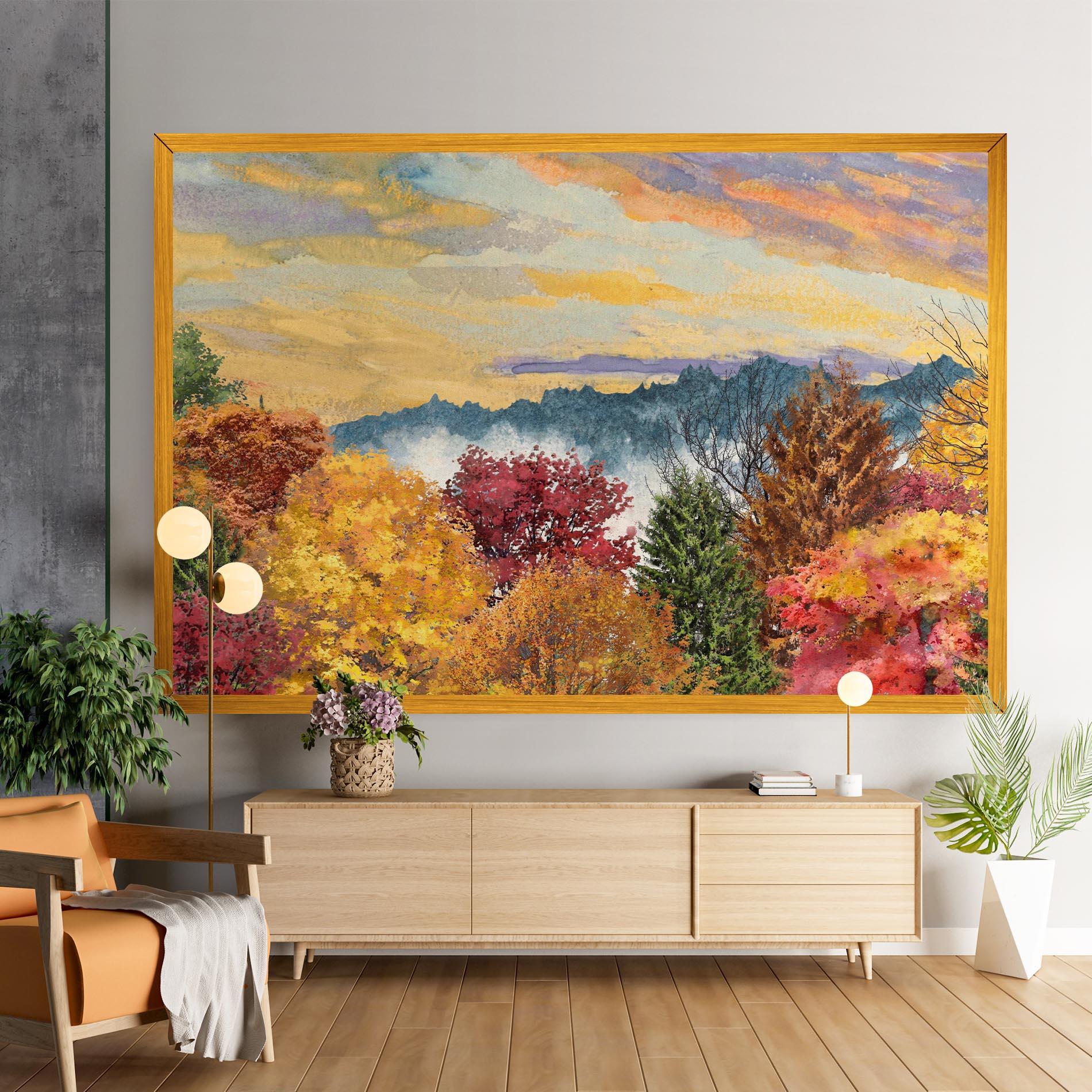 Tablou Canvas Mix Color Trees mockup 9