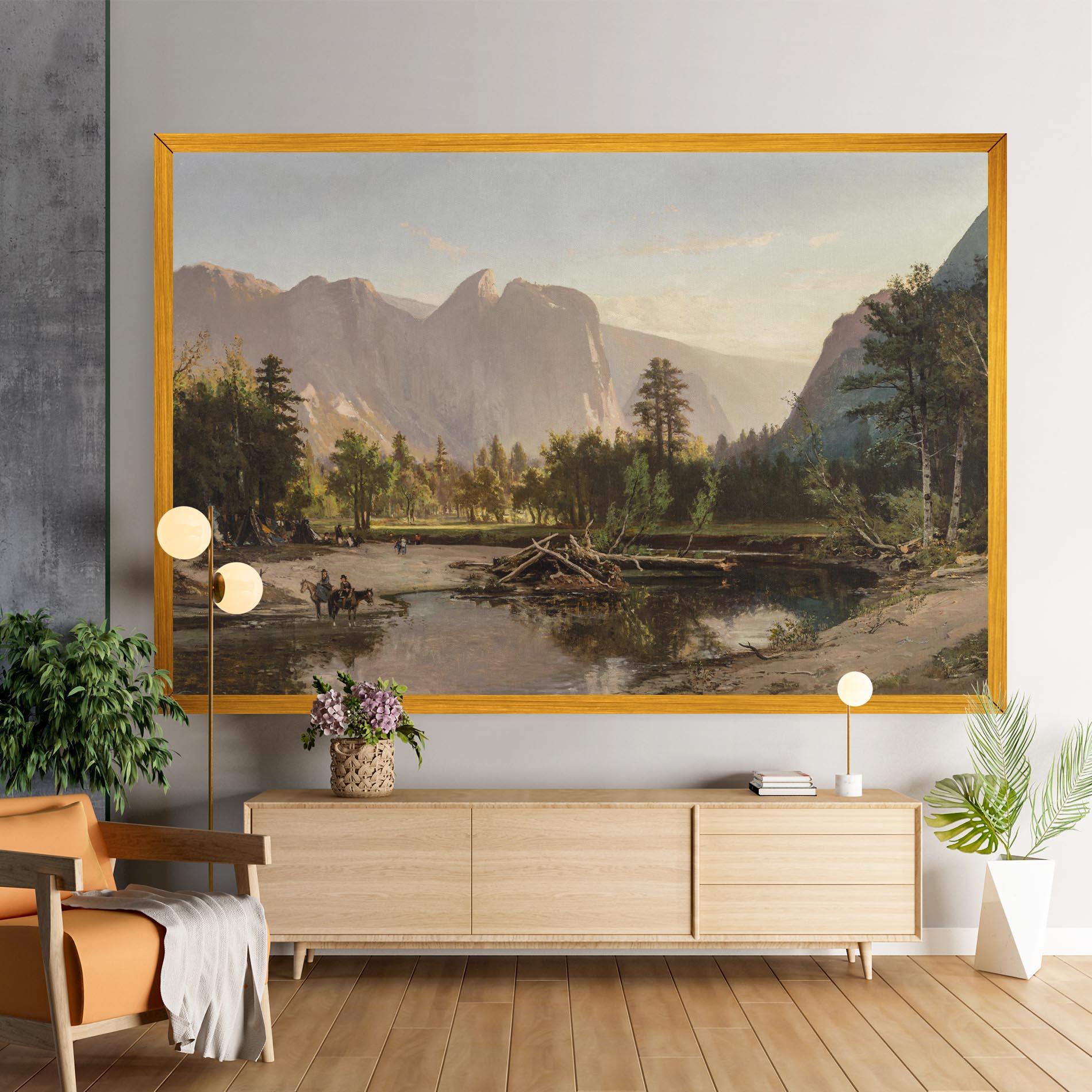 Tablou Canvas Small Lake Forest mockup 9
