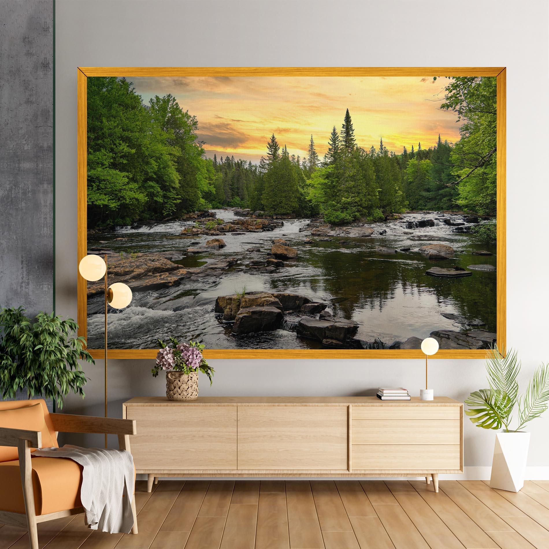 Tablou Canvas Small River Forest mockup 9