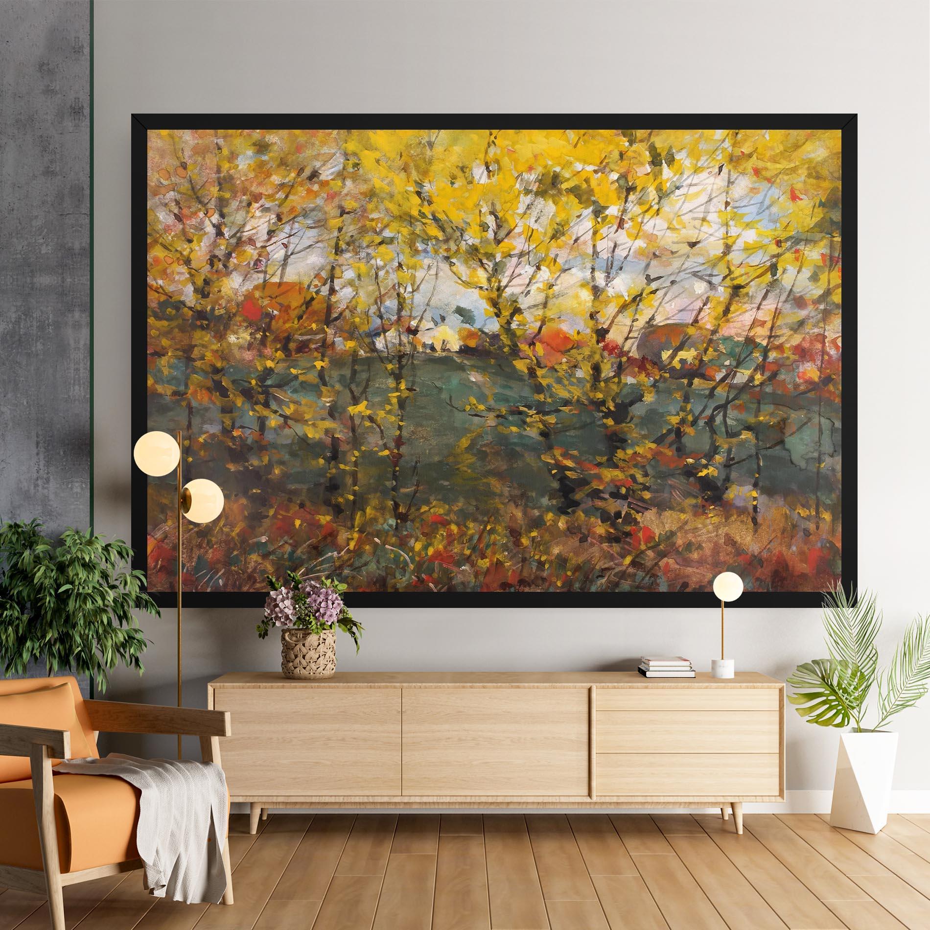 Tablou Canvas Autumn Painting Tree mockup 9