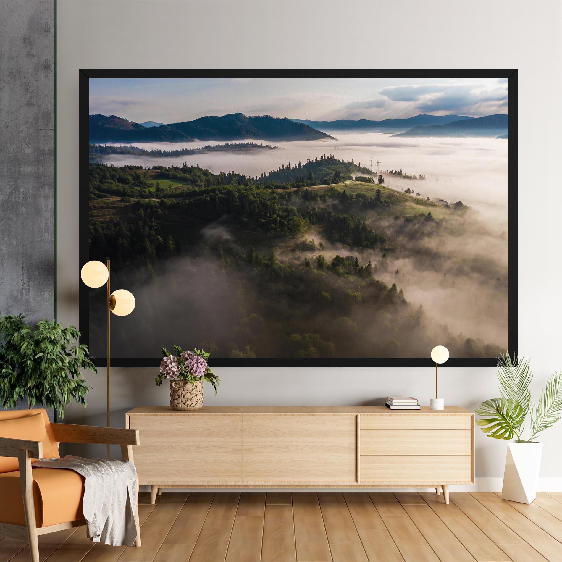 Tablou Canvas Foggy Forest View mockup 9