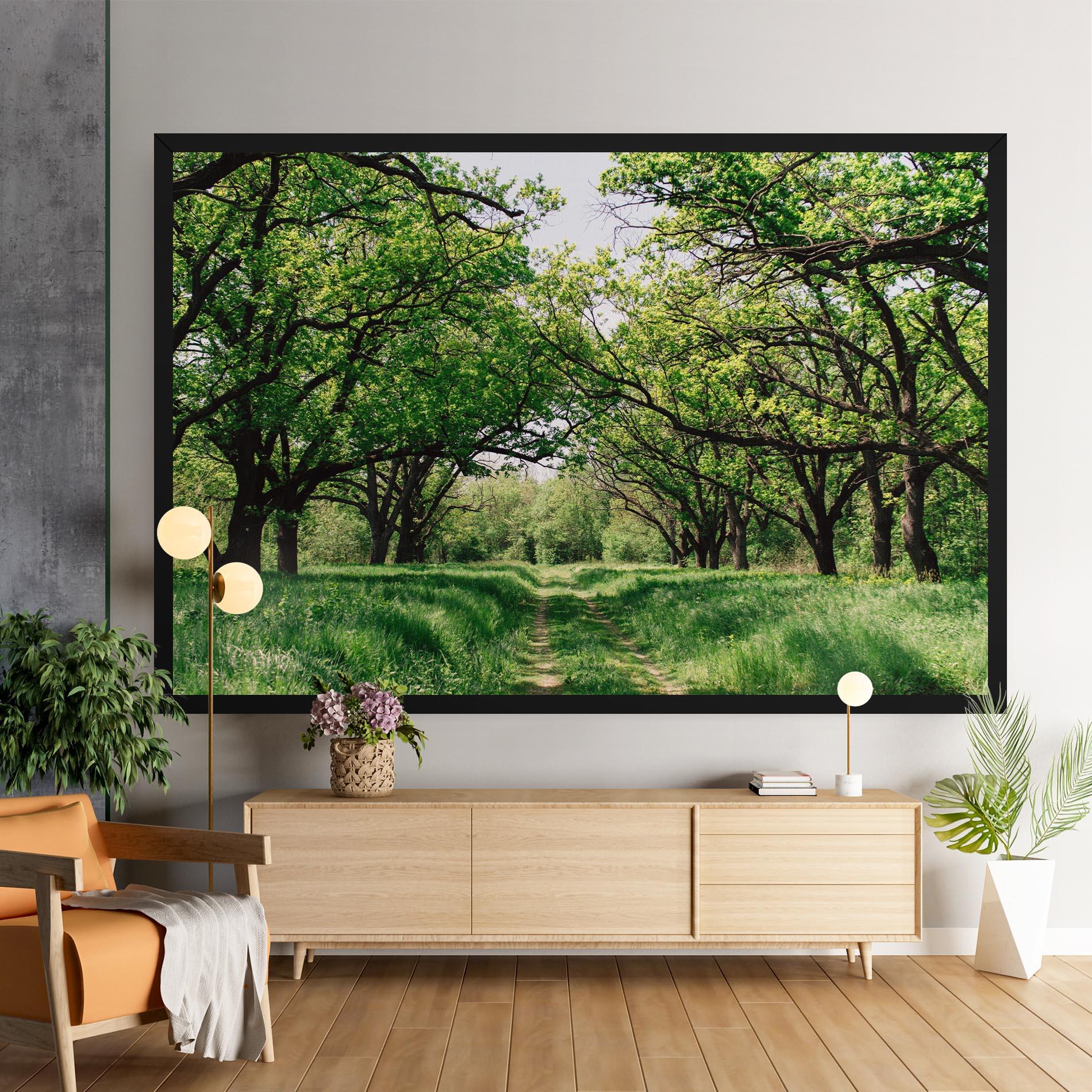 Tablou Canvas Forest Green Path mockup 9