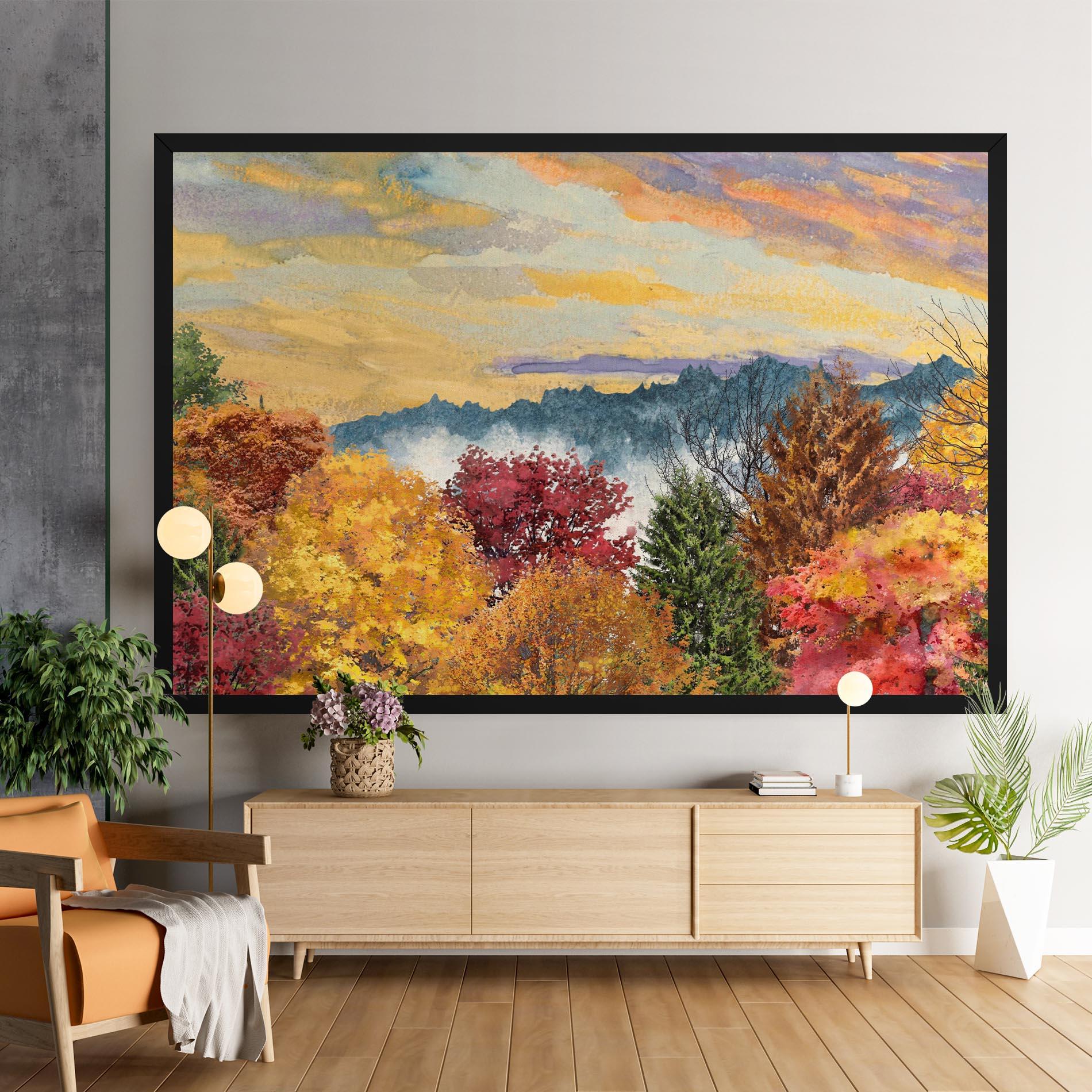 Tablou Canvas Mix Color Trees mockup 9