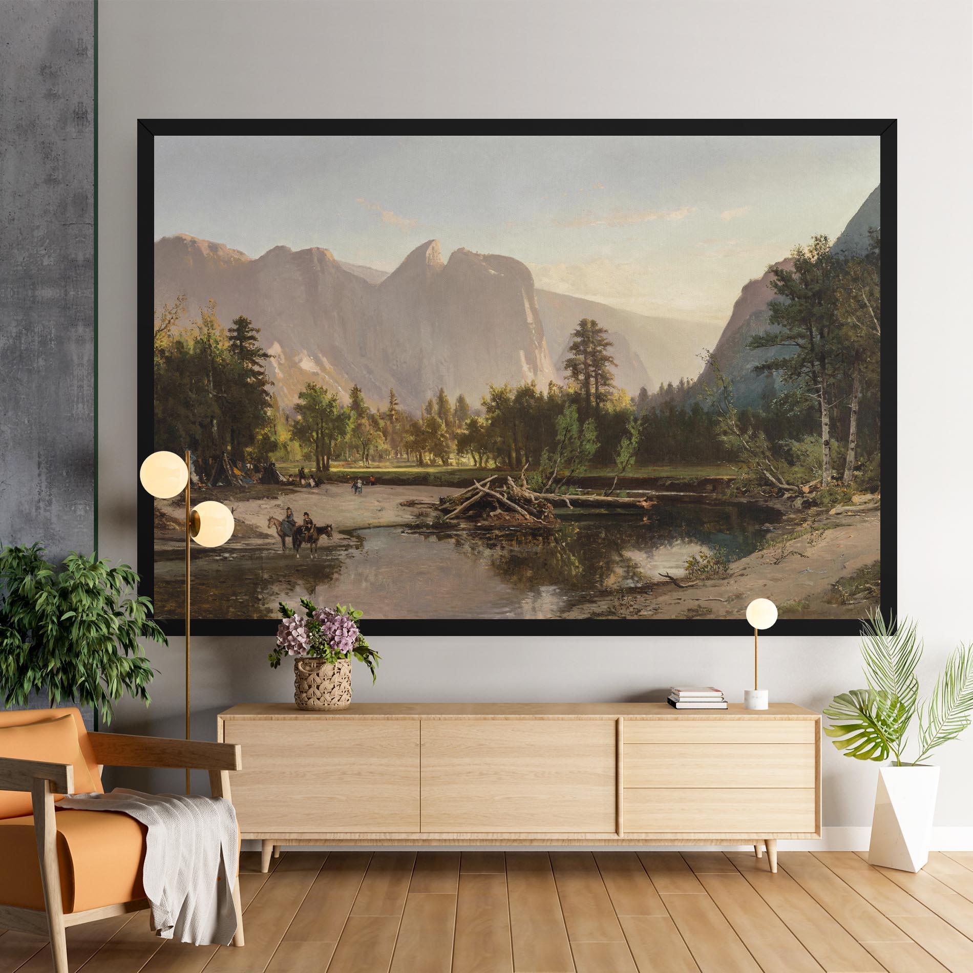 Tablou Canvas Small Lake Forest mockup 9