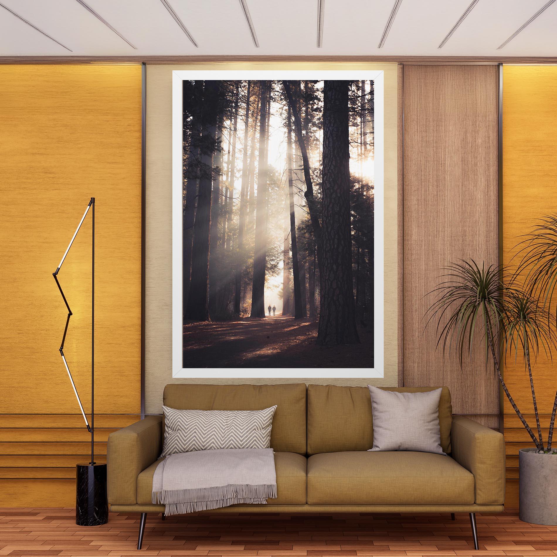 Tablou Canvas Foggy Couple Forest mockup 9