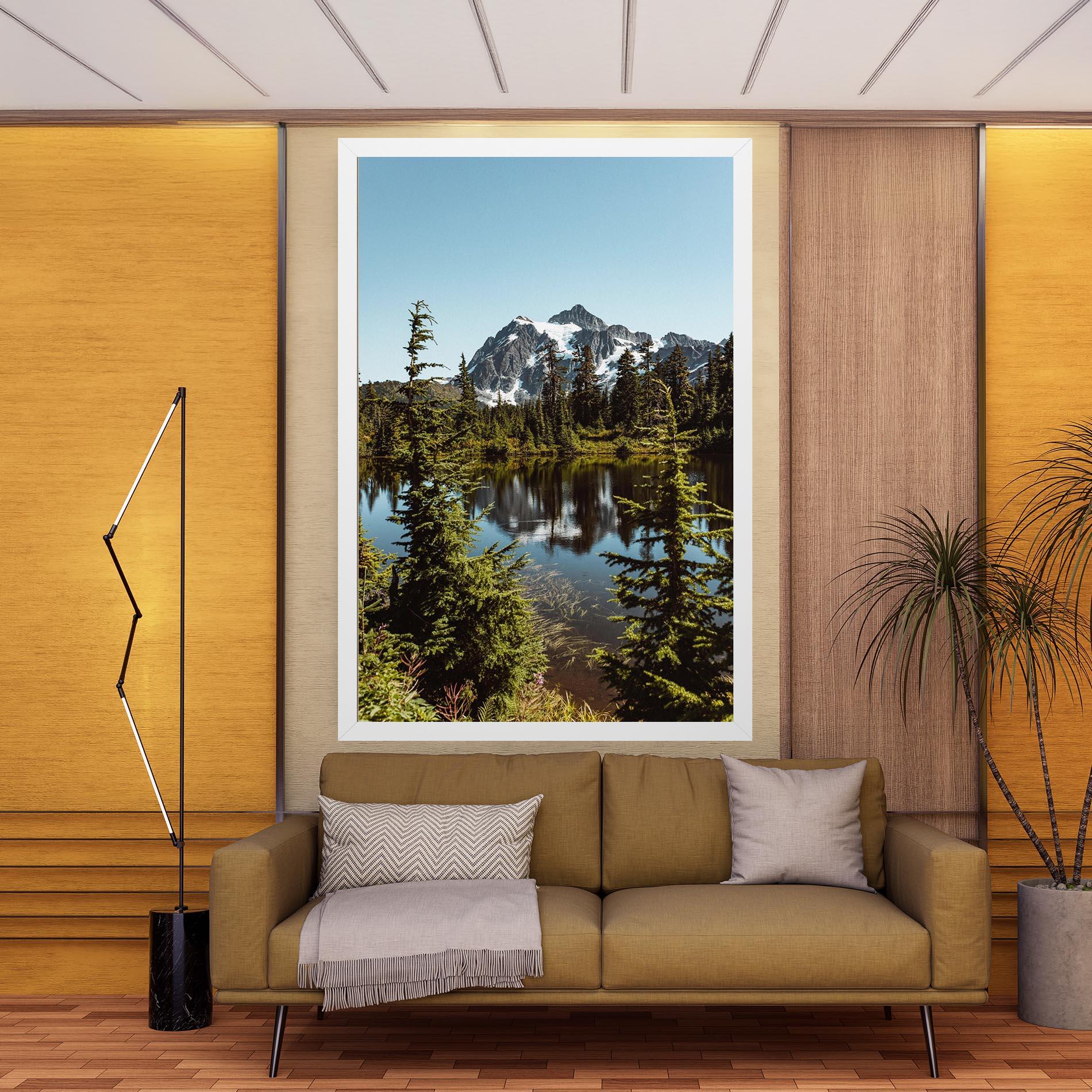 Tablou Canvas Forest Snow Mountain mockup 9