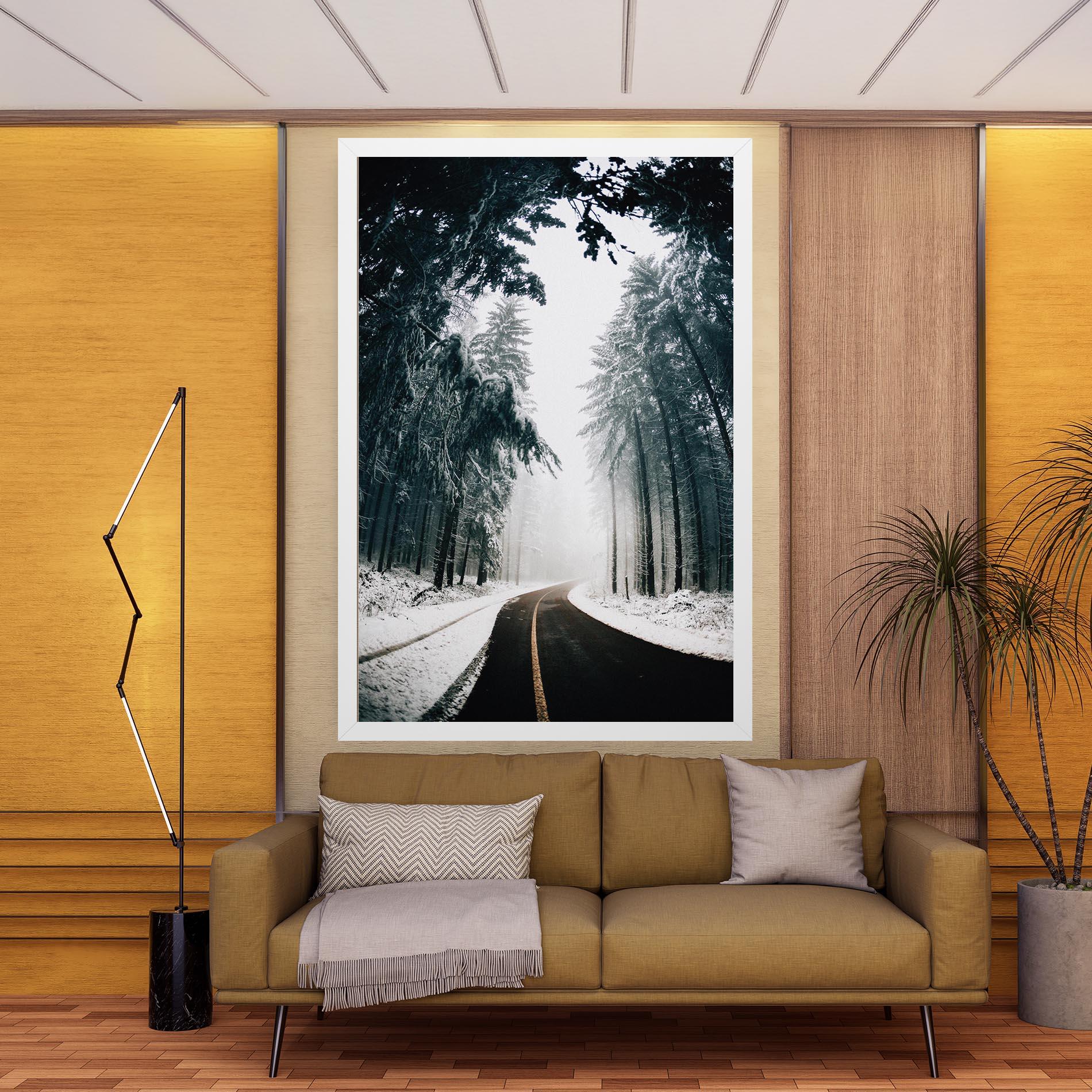Tablou Canvas Snow Road Dorest mockup 9