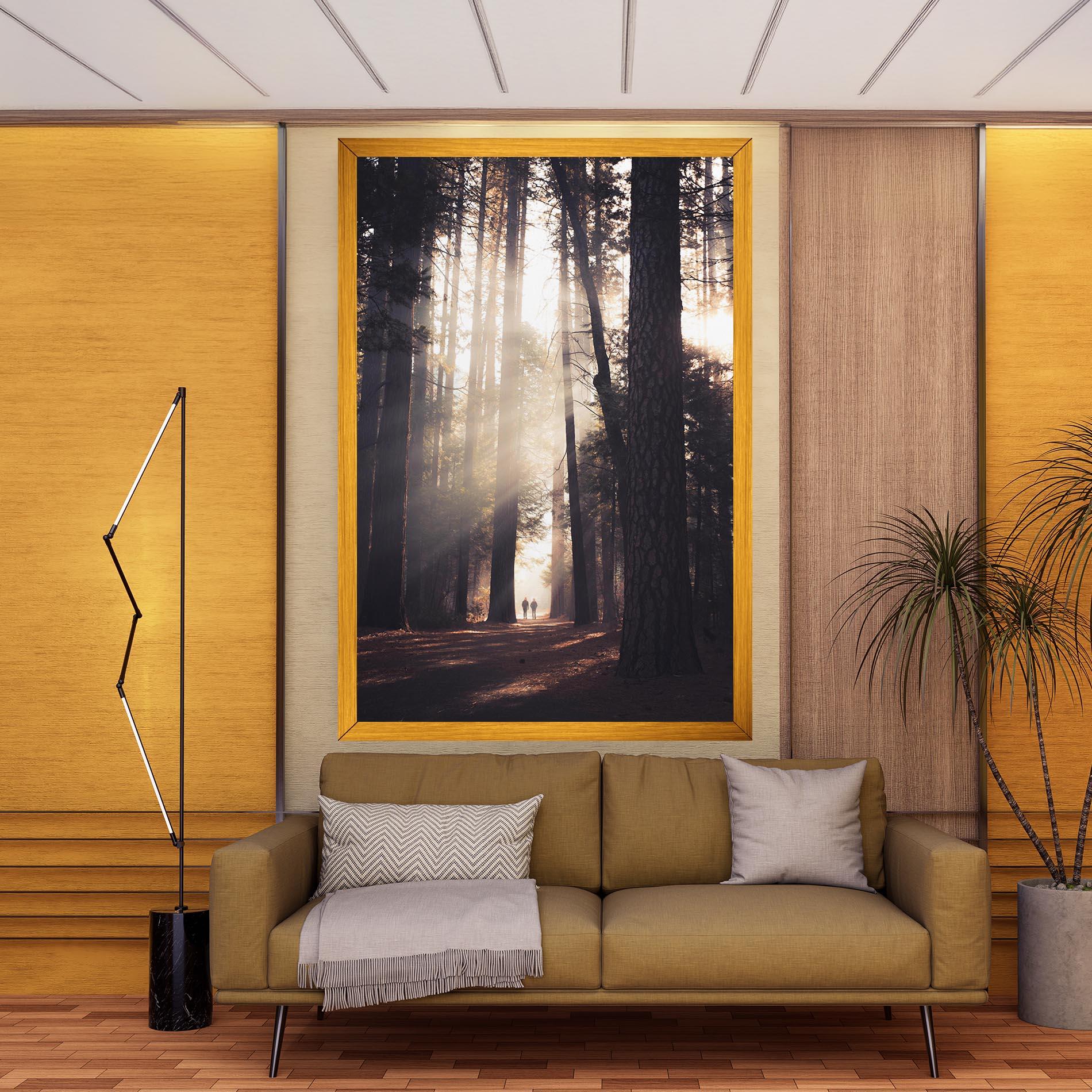 Tablou Canvas Foggy Couple Forest mockup 9