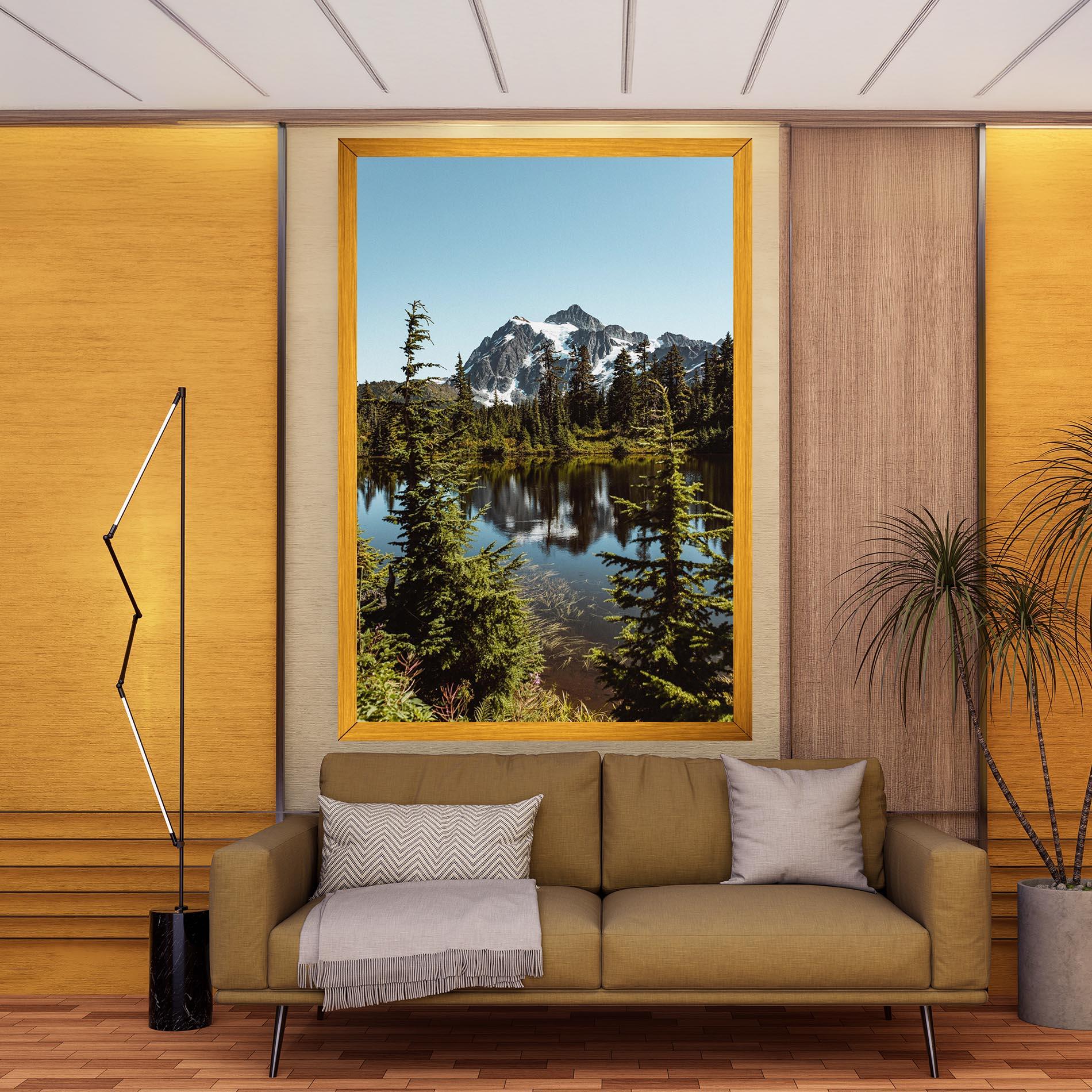 Tablou Canvas Forest Snow Mountain mockup 9