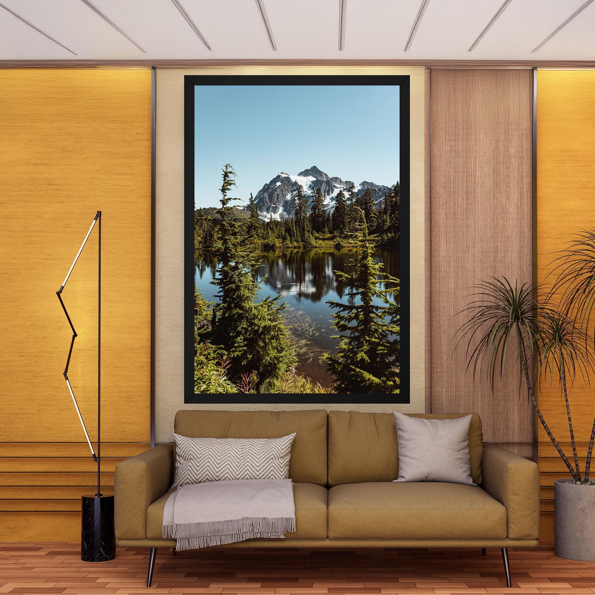 Tablou Canvas Forest Snow Mountain mockup 9