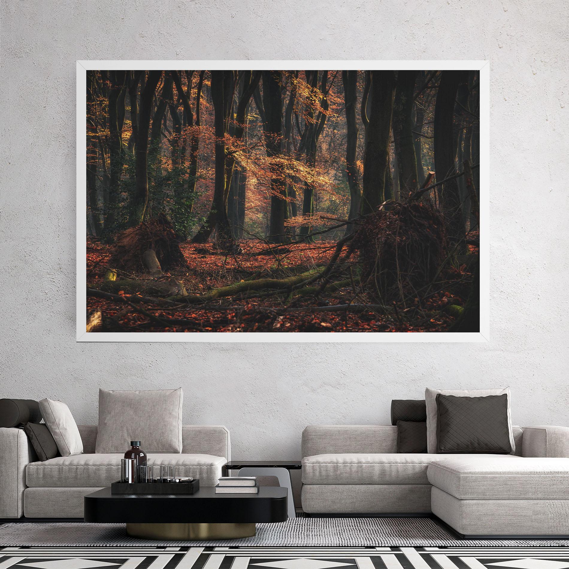 Tablou Canvas Autumn Forest Trees mockup 2