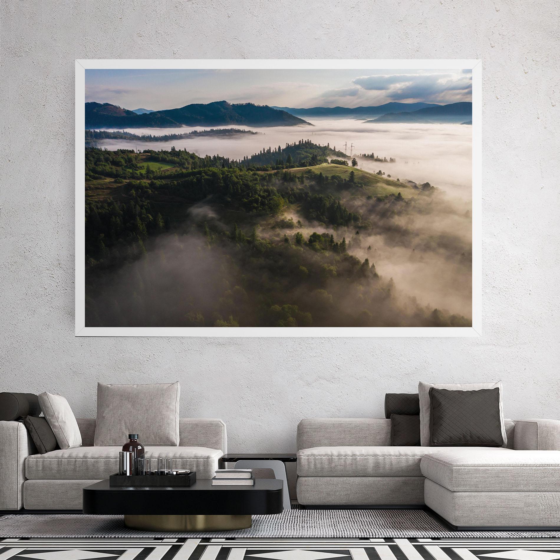Tablou Canvas Foggy Forest View mockup 2
