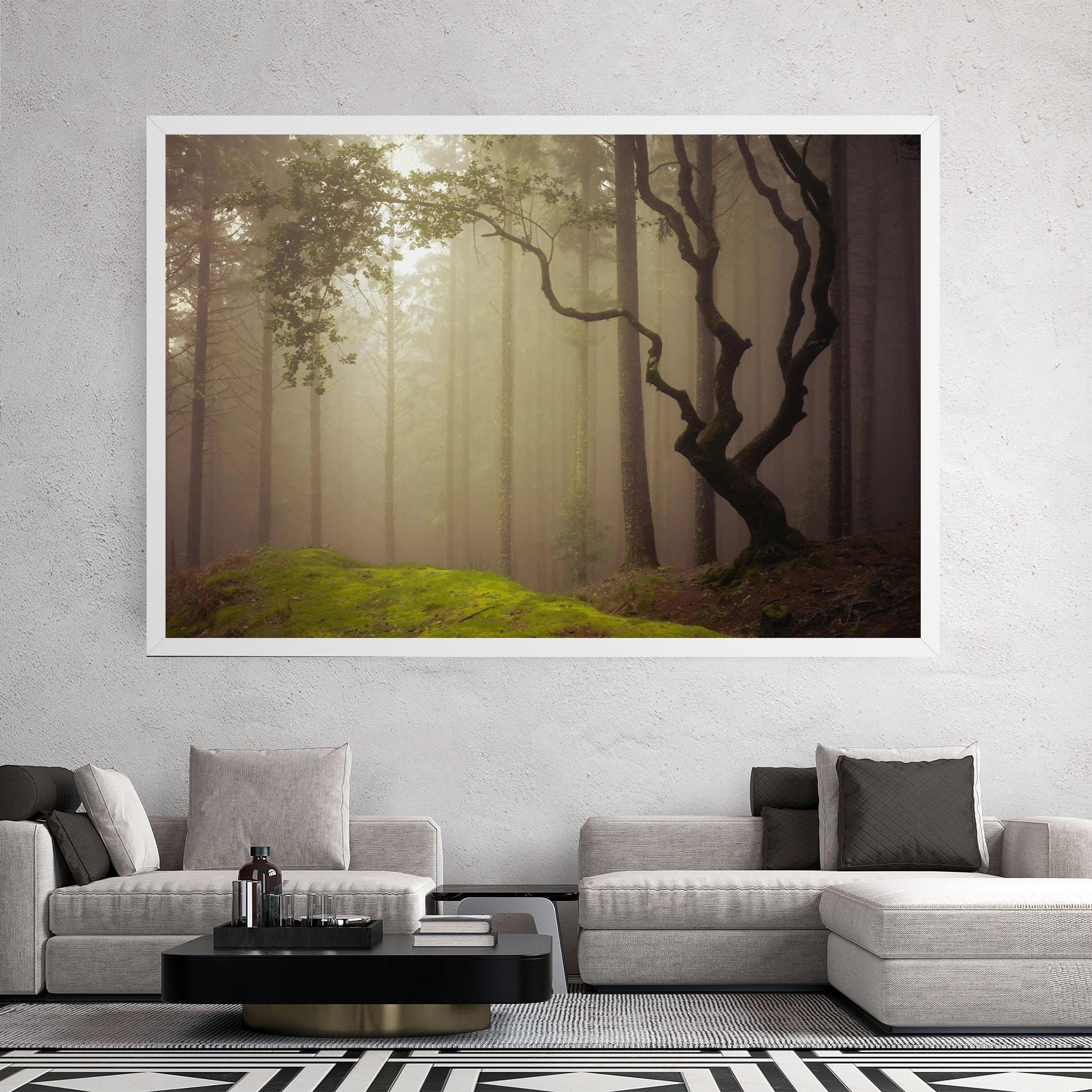 Tablou Canvas Foggy Tree Art mockup 2