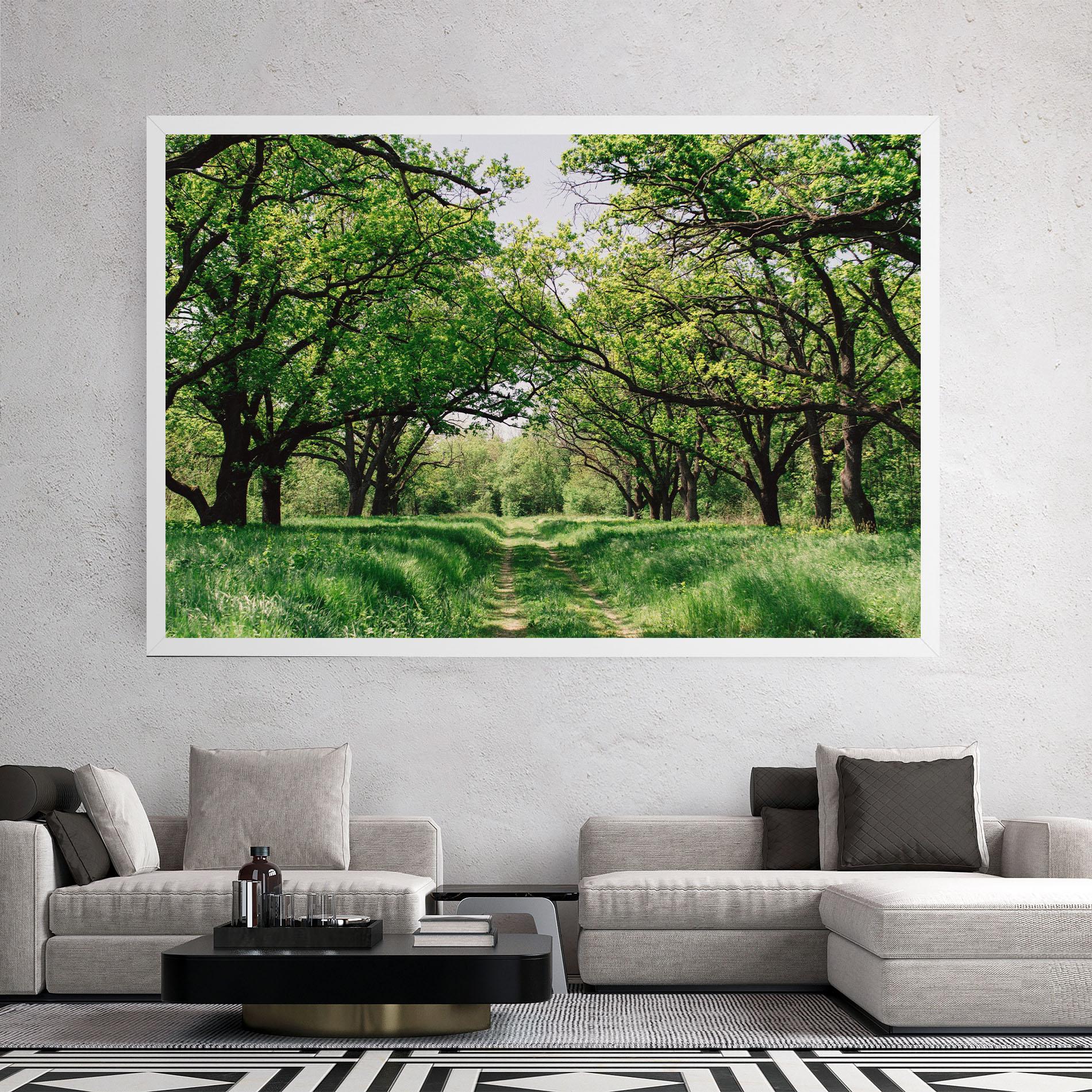 Tablou Canvas Forest Green Path mockup 2