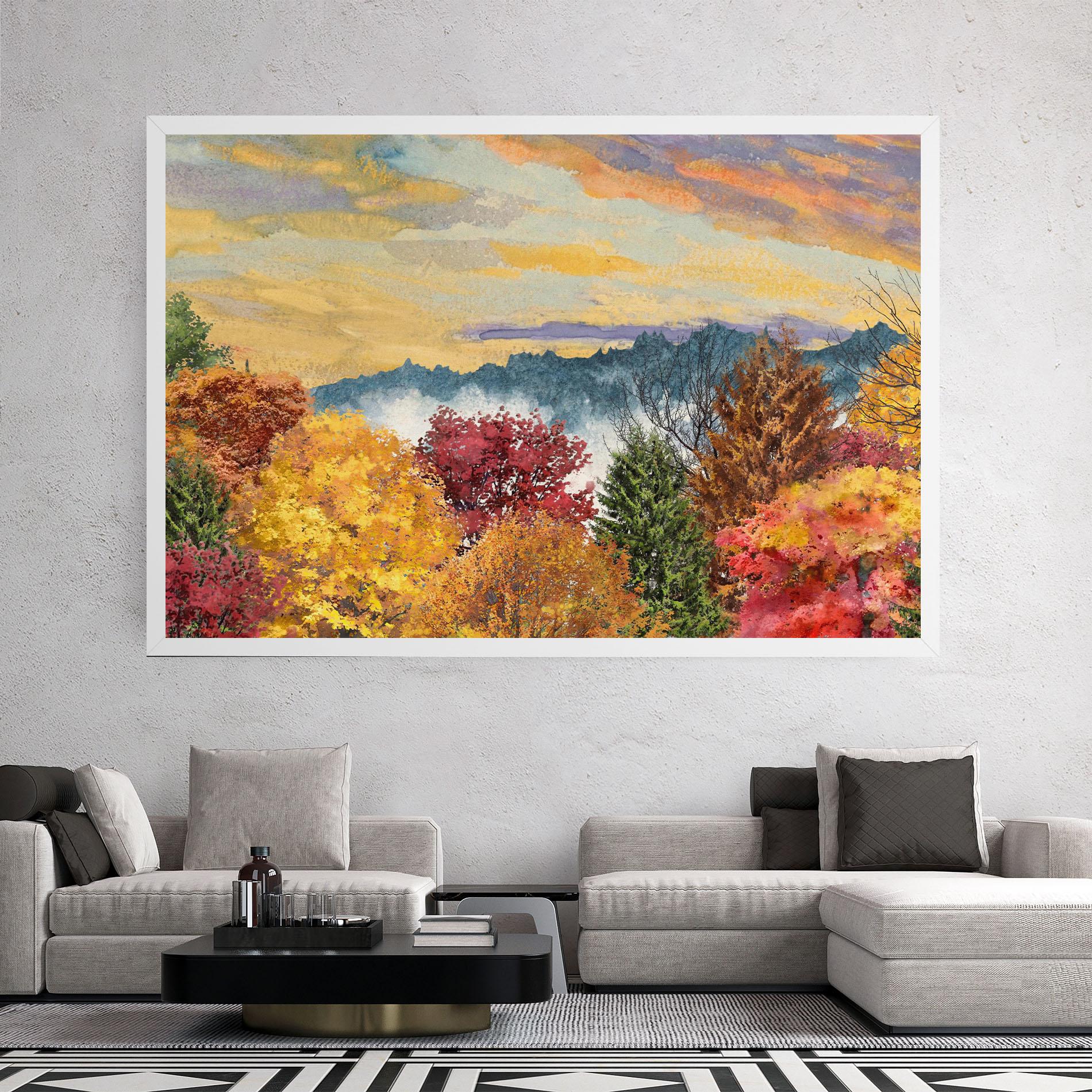 Tablou Canvas Mix Color Trees mockup 2