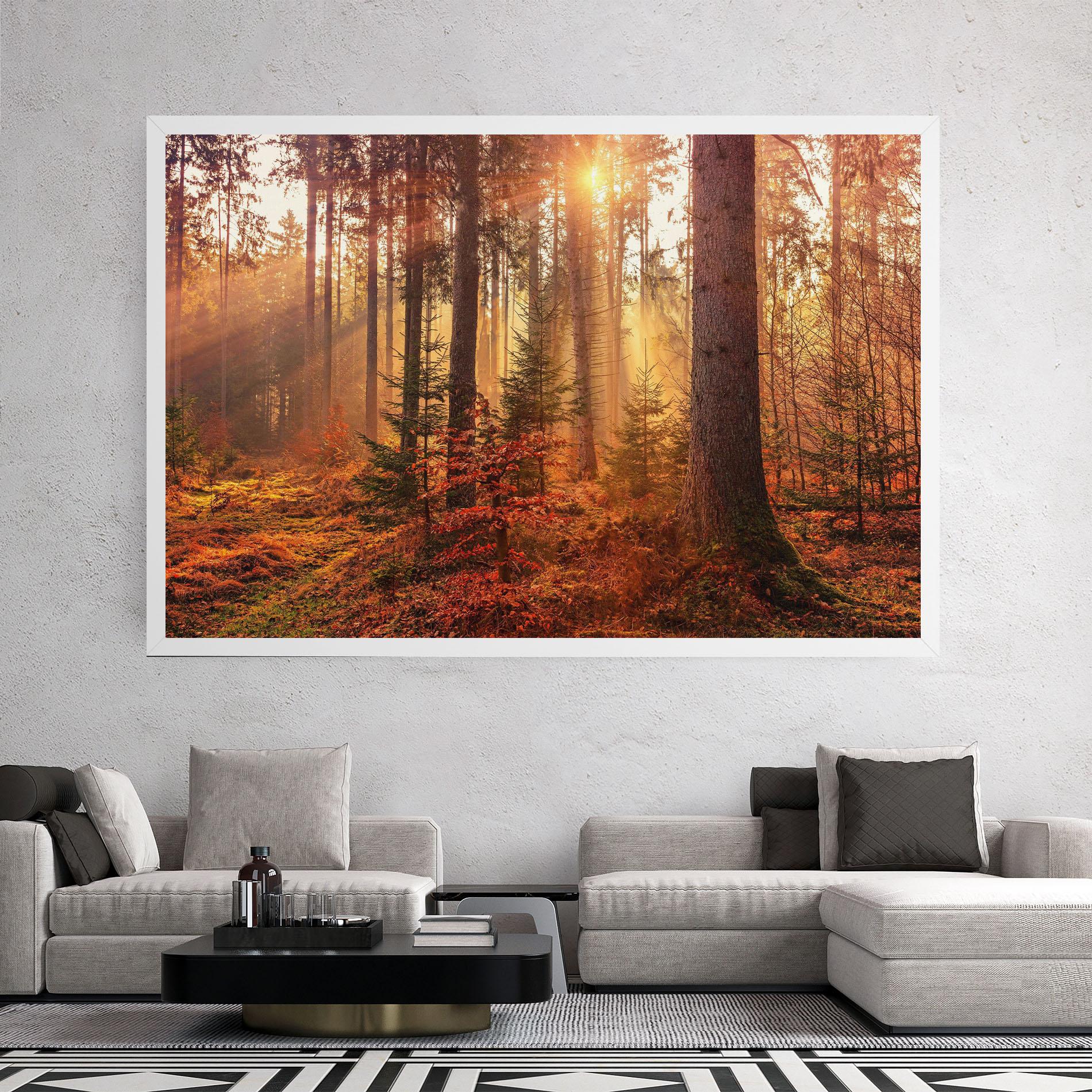 Tablou Canvas Orange Light Forest mockup 2