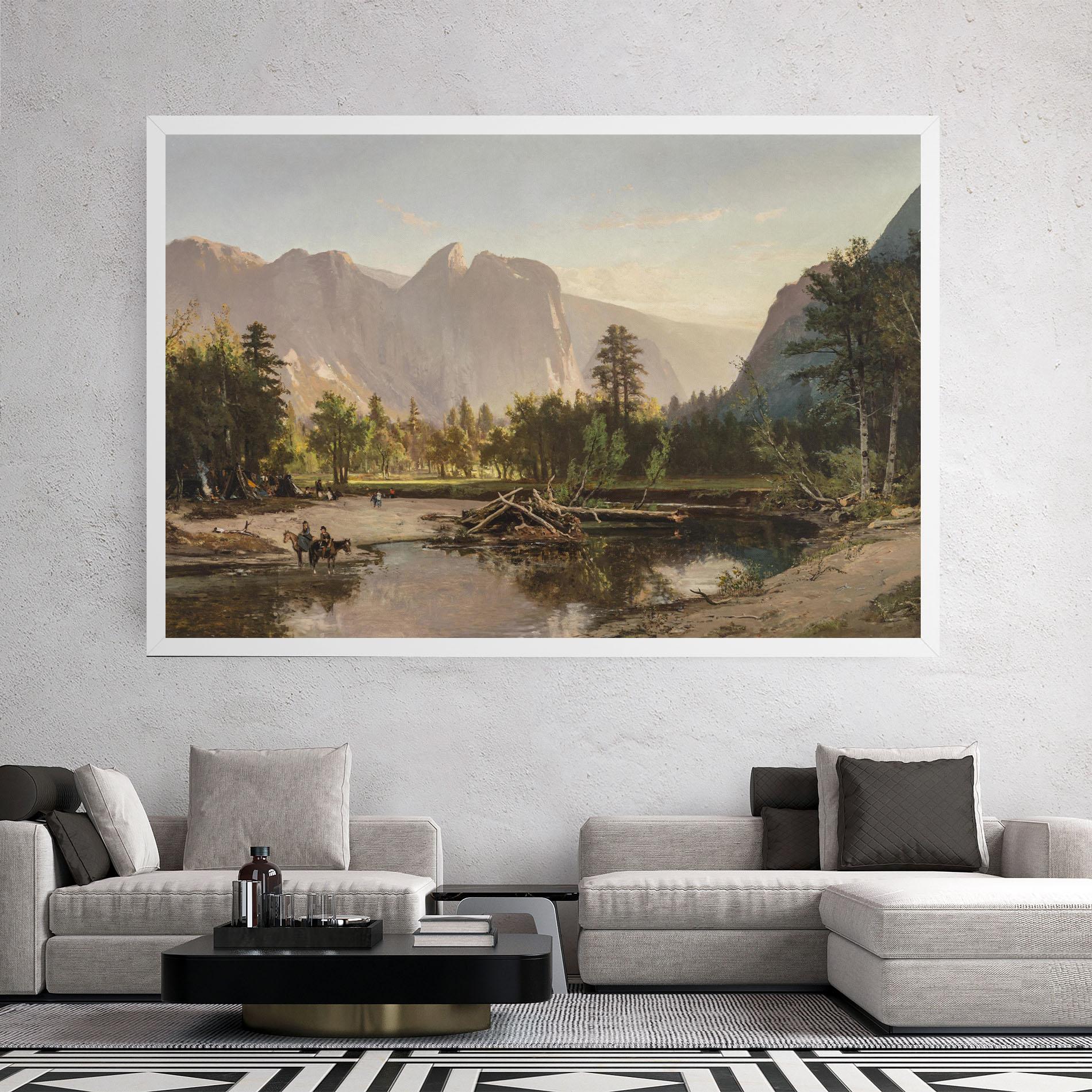 Tablou Canvas Small Lake Forest mockup 2