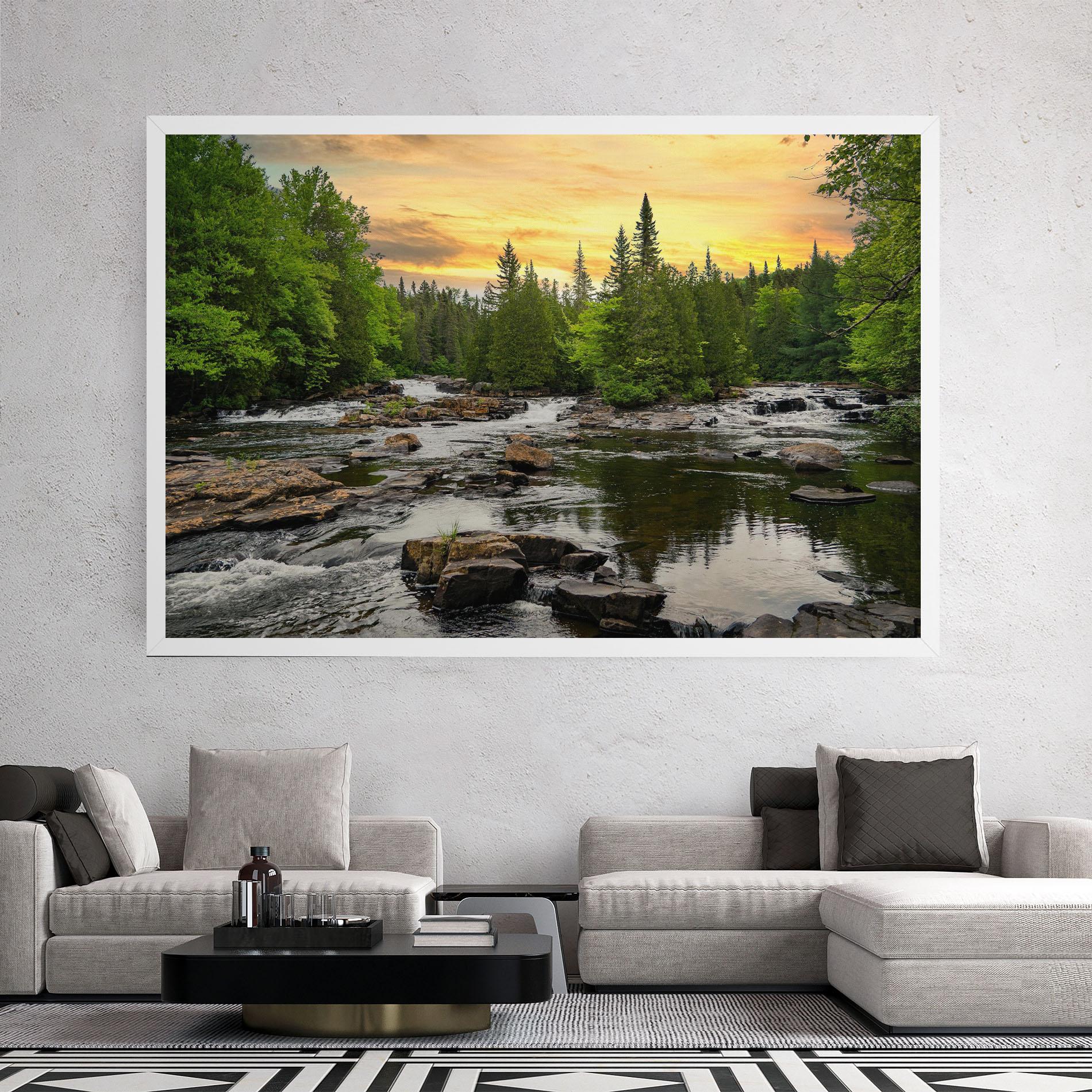 Tablou Canvas Small River Forest mockup 2